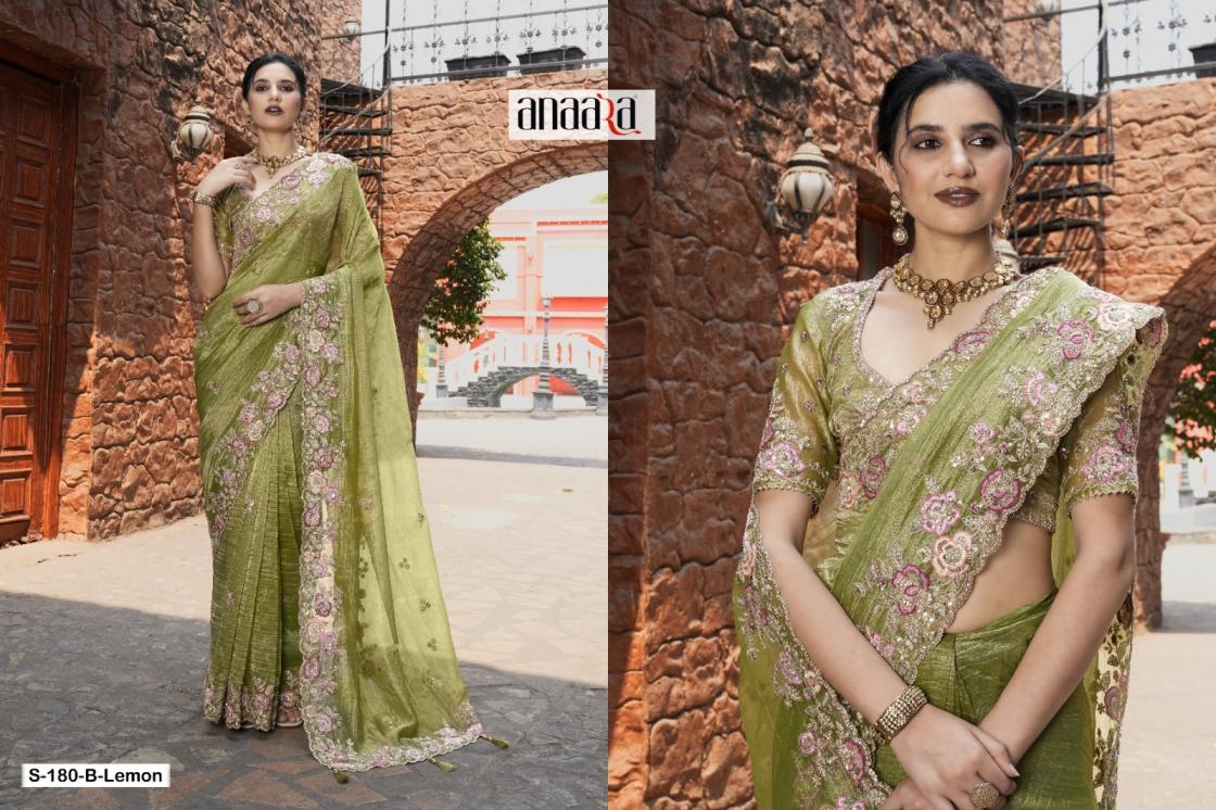 ANAARA 176-180-181 BY TATHASTU ORGANZA TISSUE PARTY WEAR SAREE