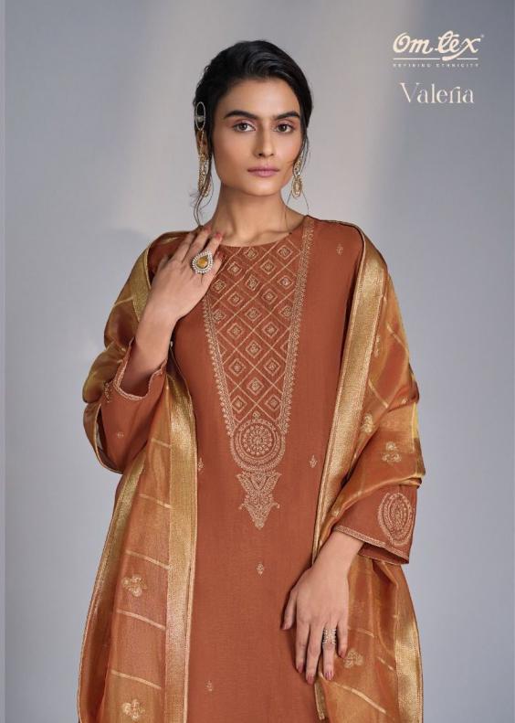 OMTEX VALERIA RUBINA SILK STYLISH 3PCS DRESS