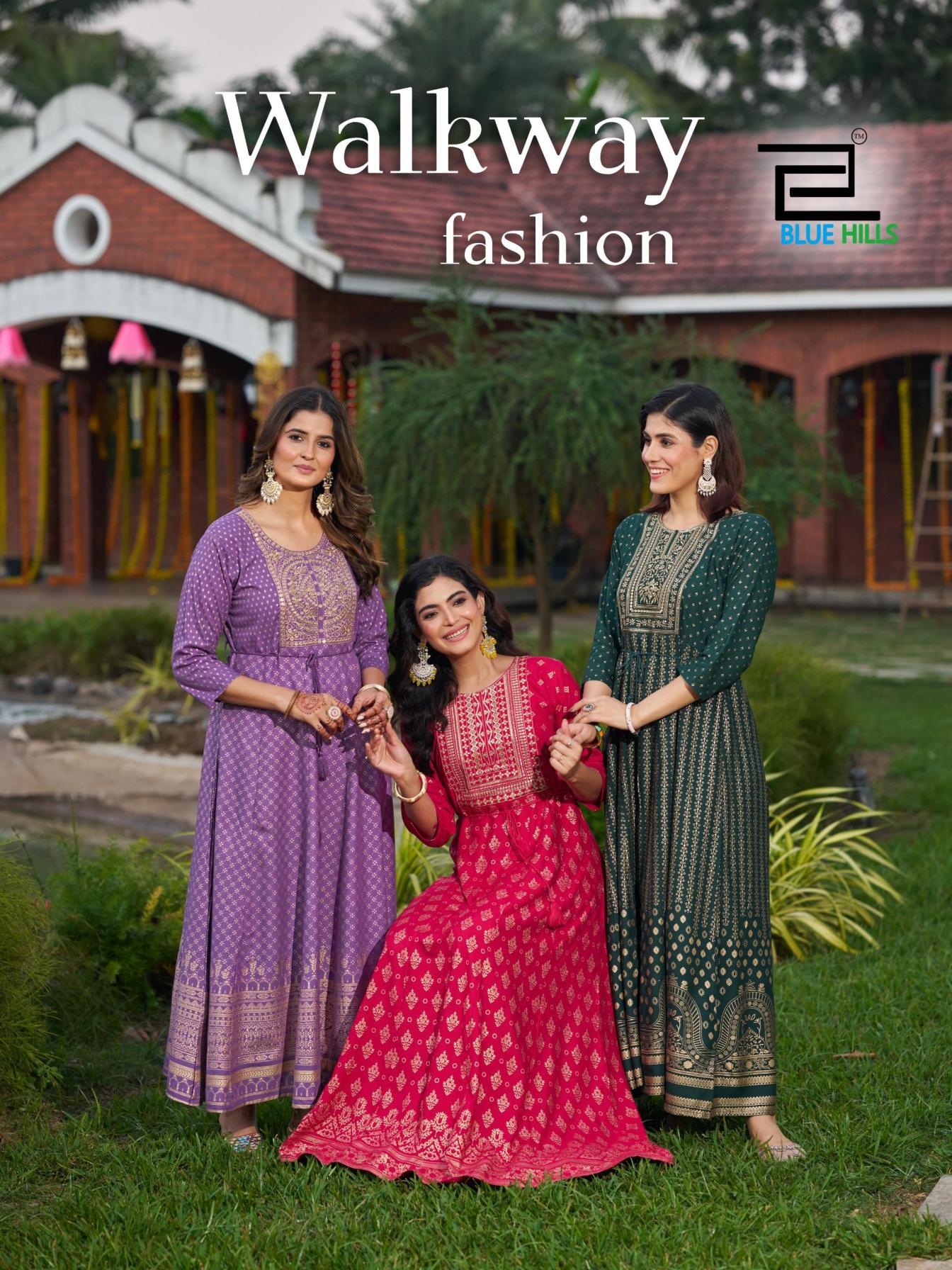 BLUE HULLS WALKWAY FASHION FULL STITCH RAYON PLUS SIZE GOWN 