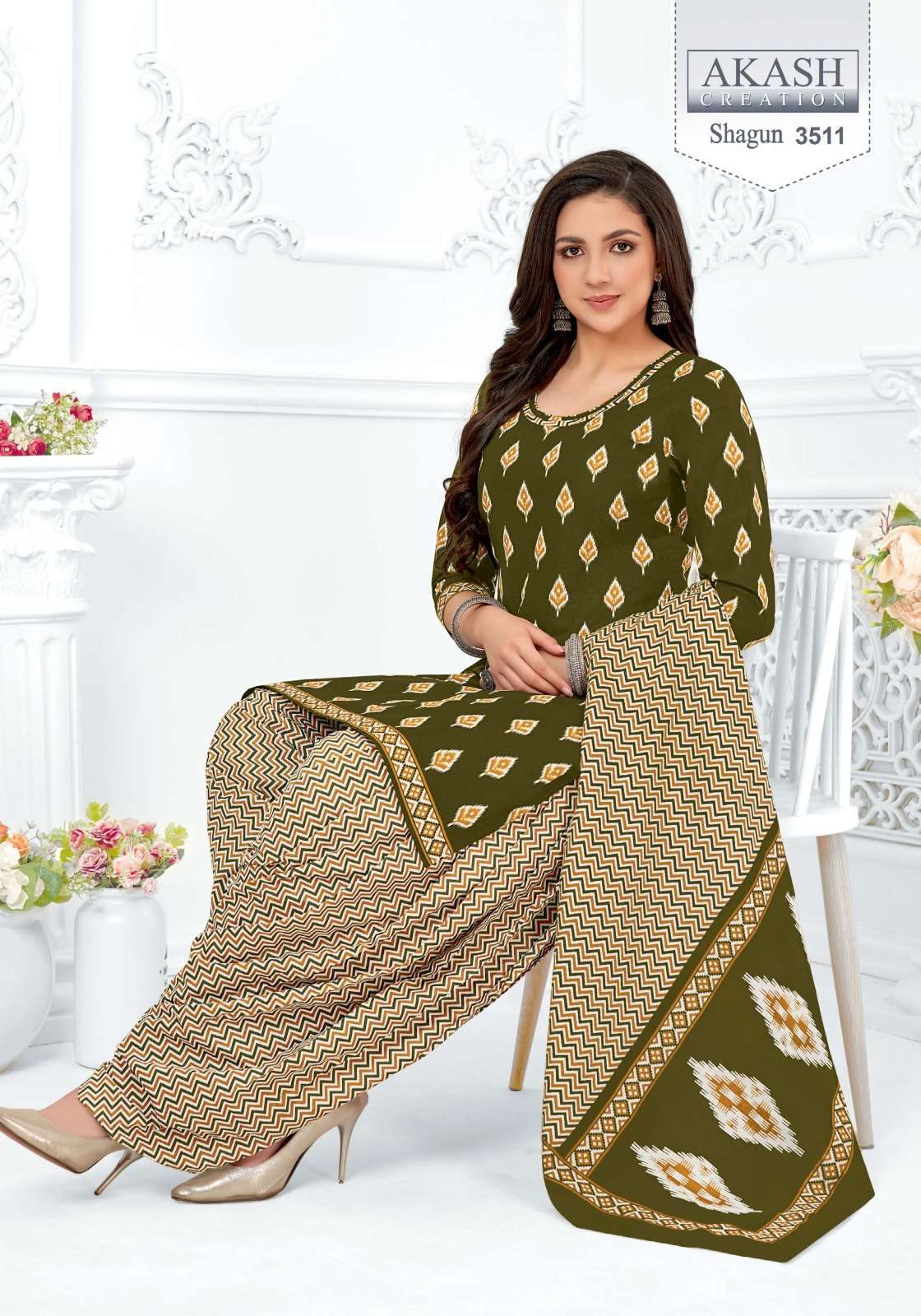 akash shagun vol 35 lowest rate cotton suits printed for shop 