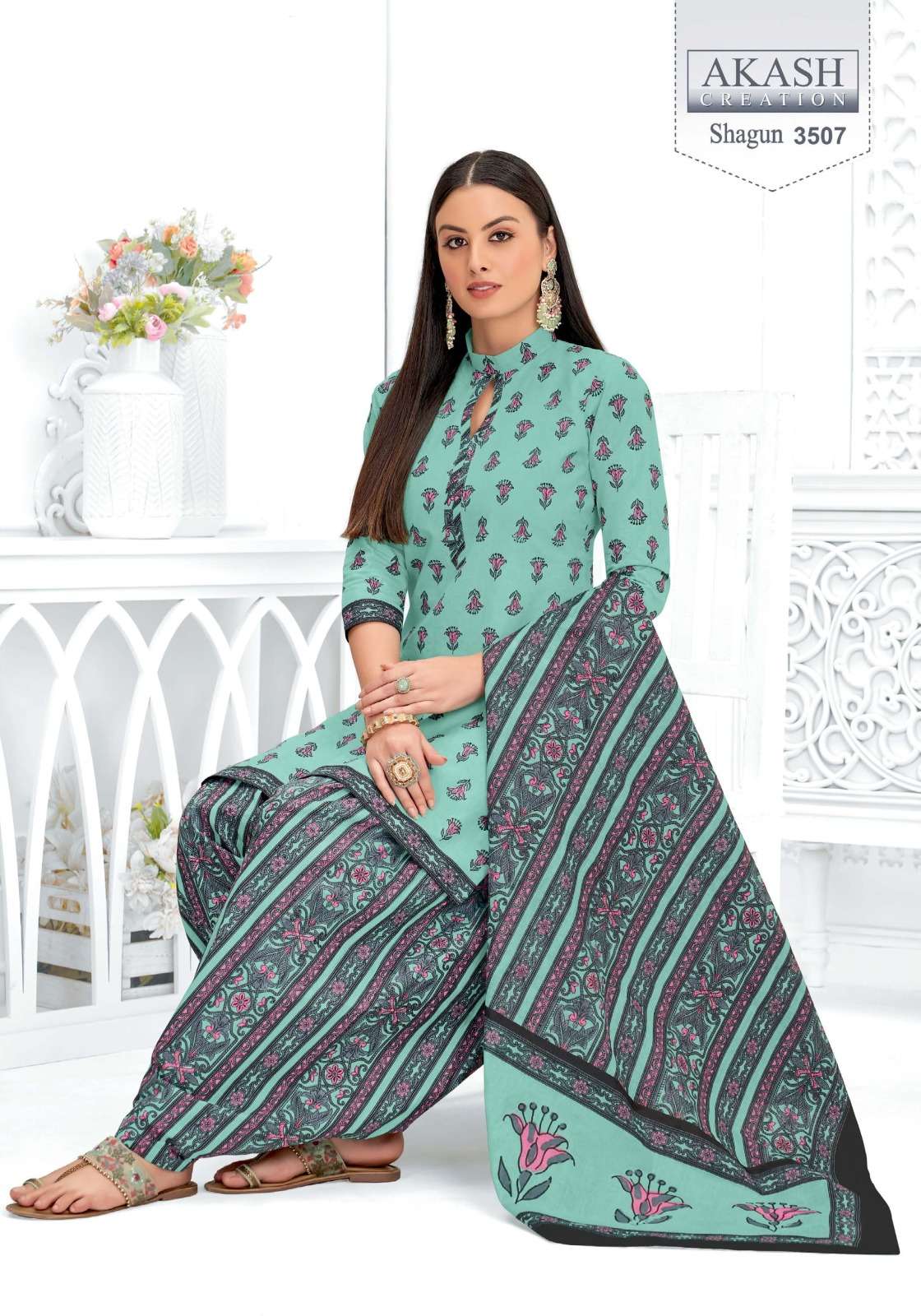 akash shagun vol 35 lowest rate cotton suits printed for shop 