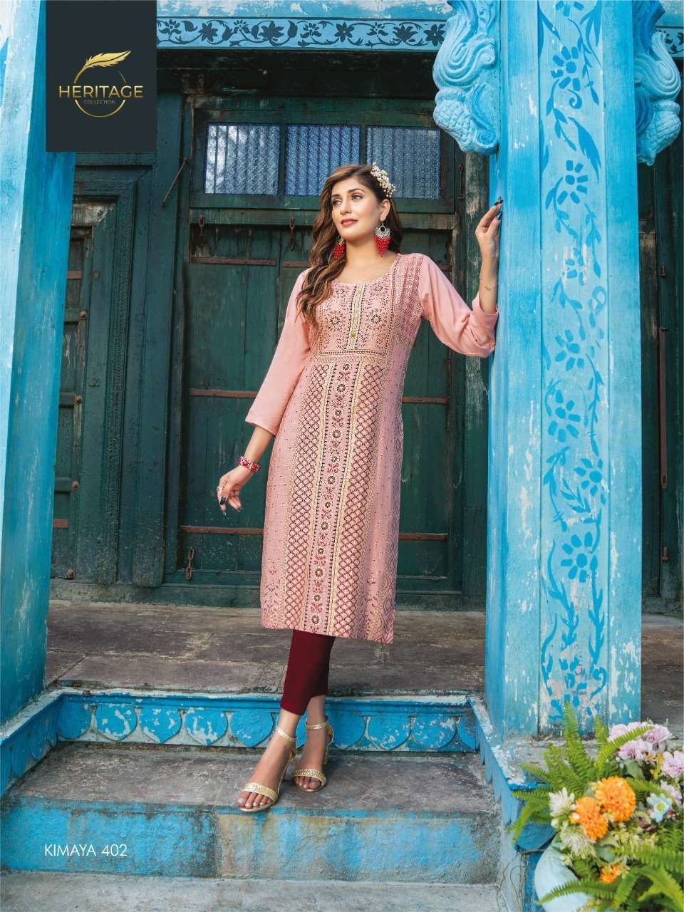 HERITAGE KIMAYA VOL-4 RAYON SLUB & PLAIN KURTI CATALOG WHOLESLAER BEST RATE