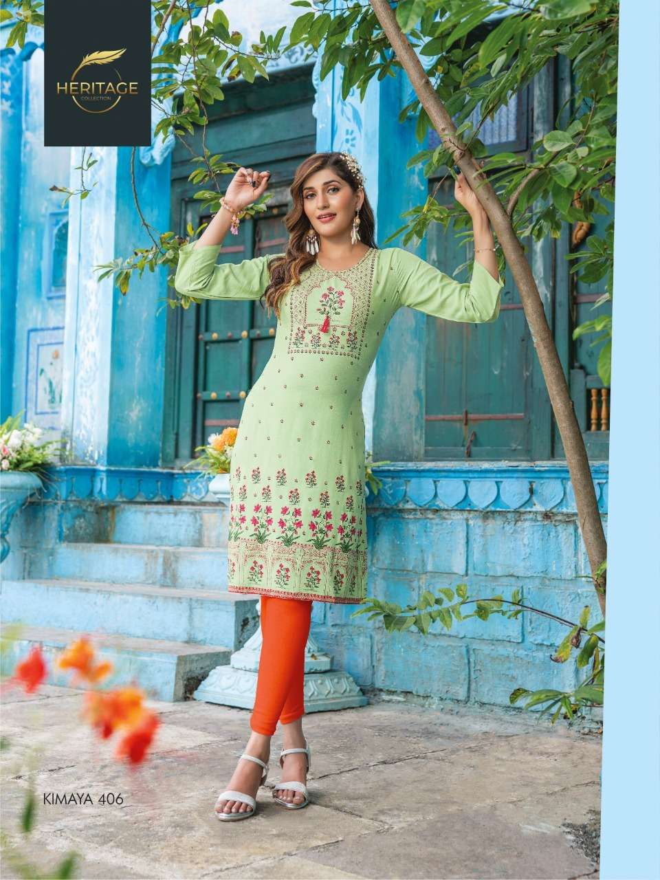 HERITAGE KIMAYA VOL-4 RAYON SLUB & PLAIN KURTI CATALOG WHOLESLAER BEST RATE