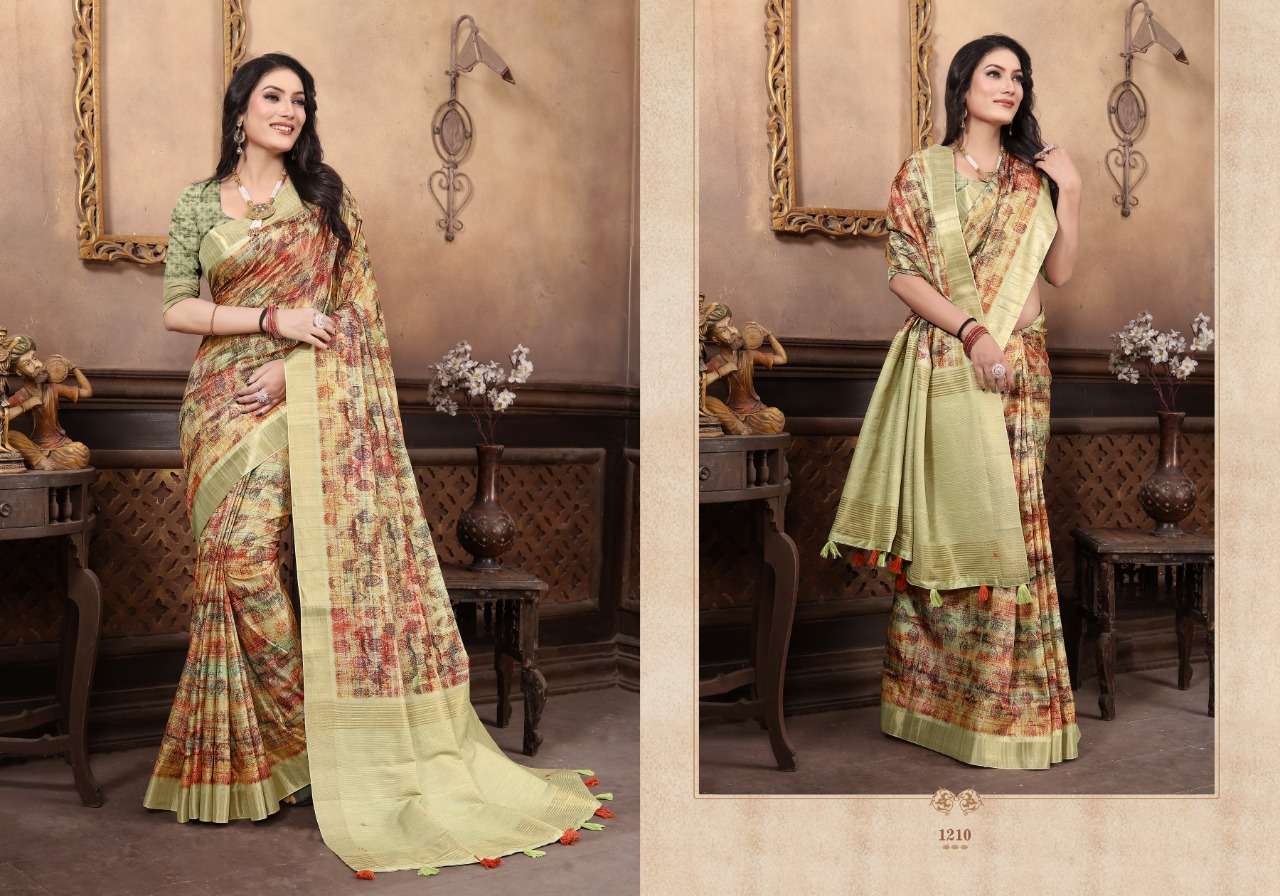 mintorsi rutba digital Banarsi Cora Silk Weaving Border Pallu With Digital Print sarees 