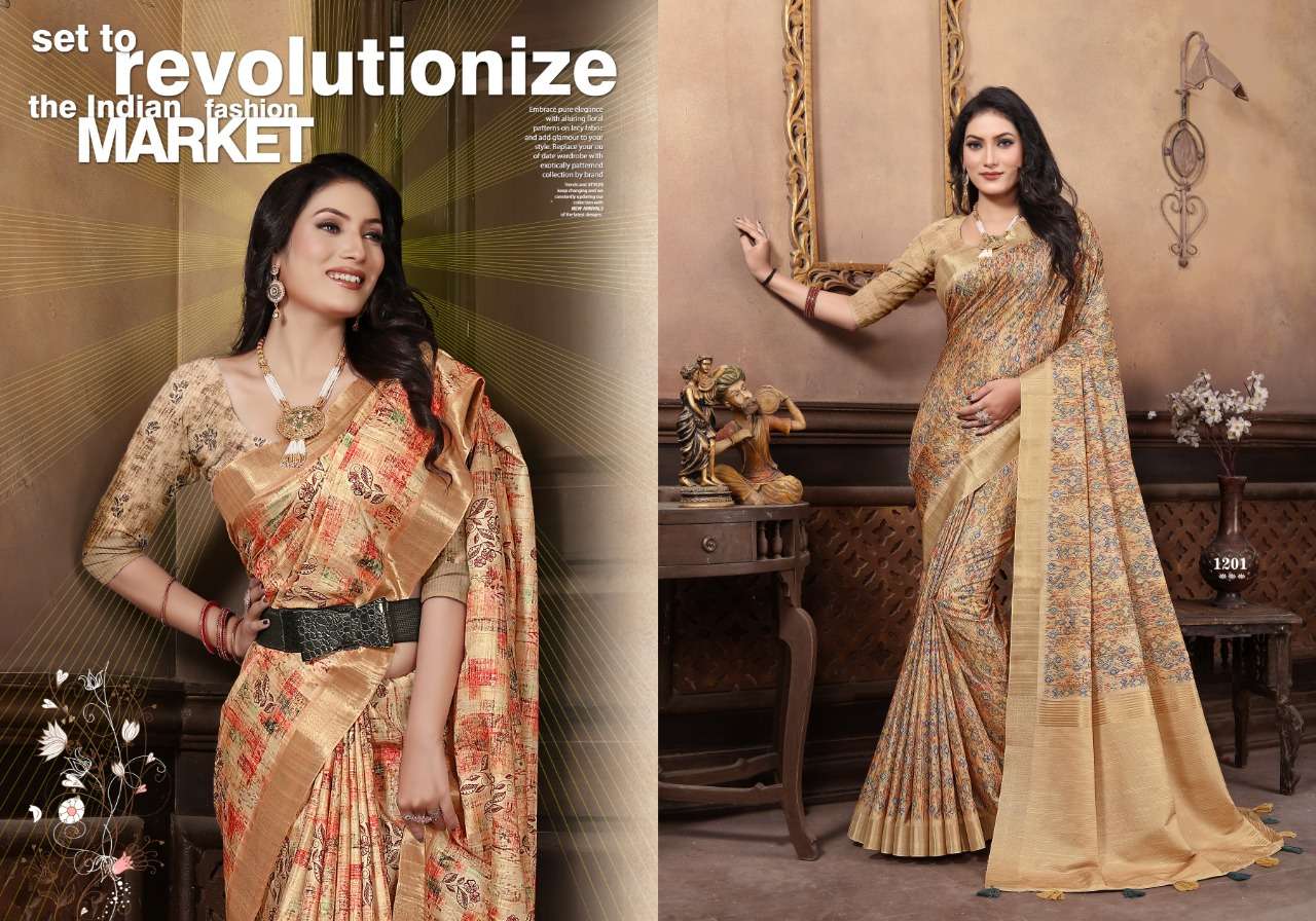 mintorsi rutba digital Banarsi Cora Silk Weaving Border Pallu With Digital Print sarees 
