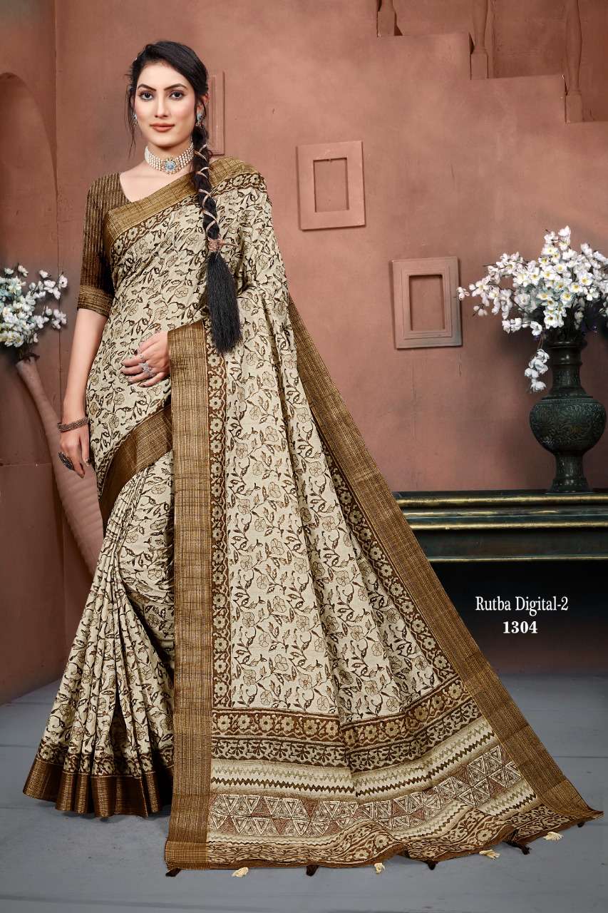 mintorsi rutba digital vol 2 banarasi cora silk printed saree