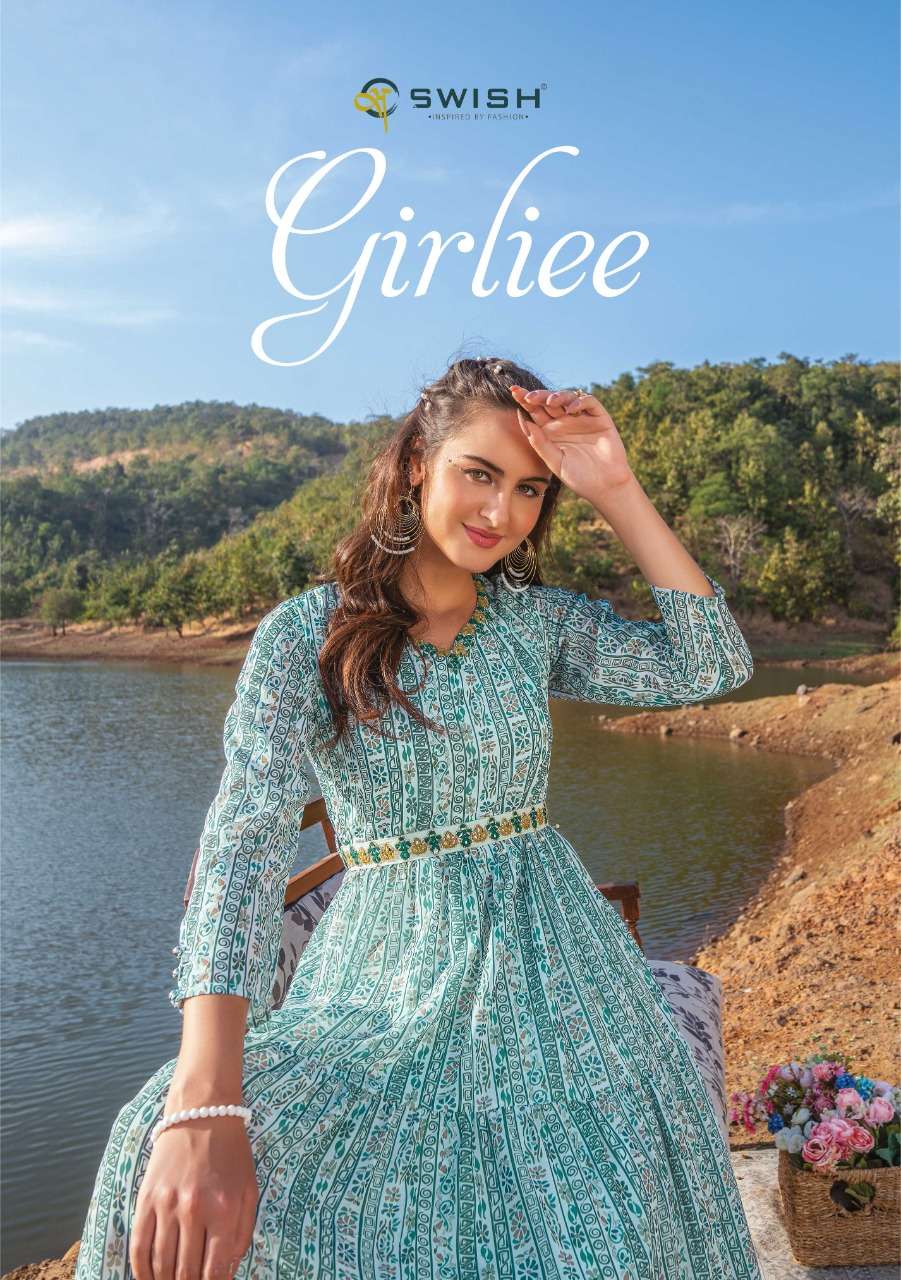 swish girliee digital print kurti with touch belts shopping outfits authorized supplier in surat 