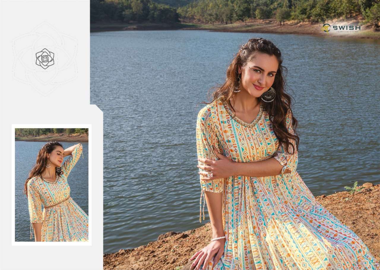 swish girliee digital print kurti with touch belts shopping outfits authorized supplier in surat 
