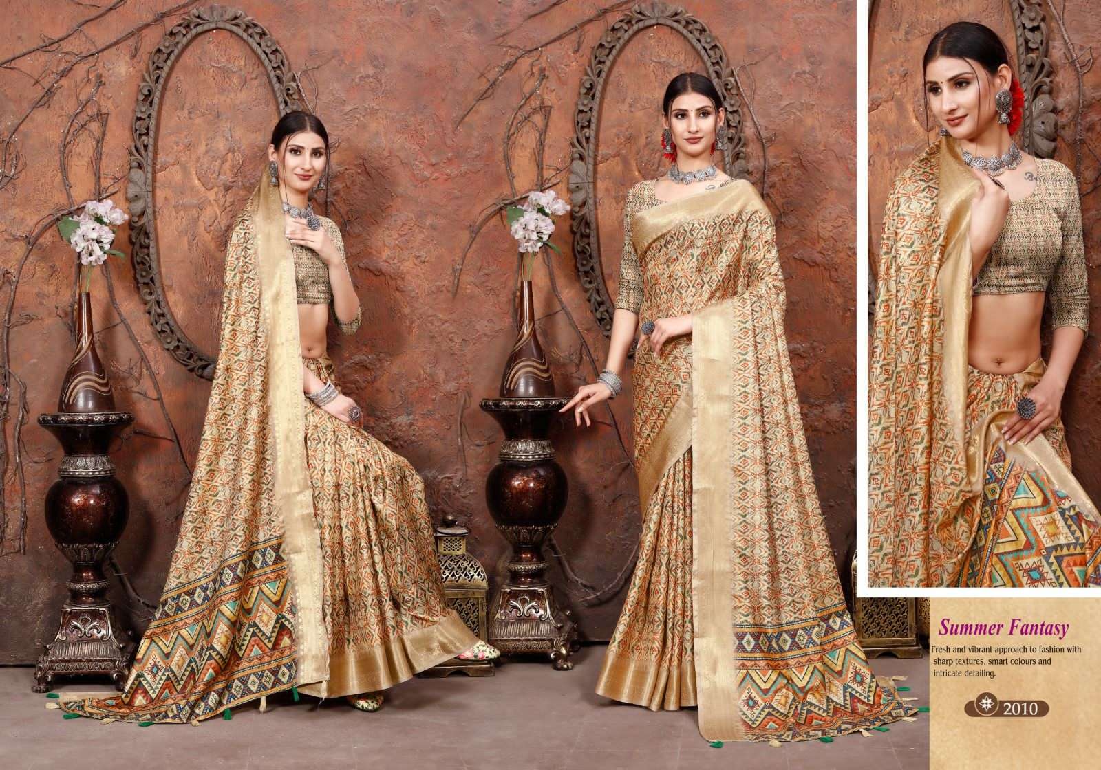 heritage digital vol 2 by mintorsi tusser silk fancy sarees