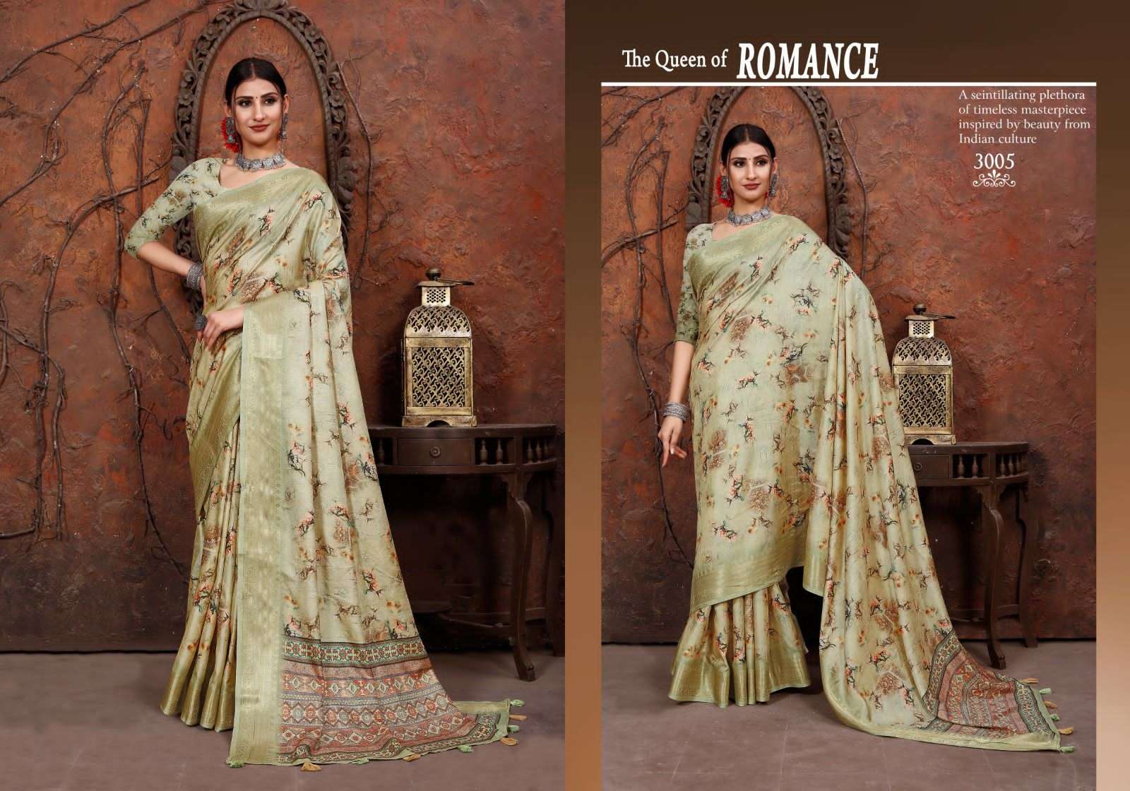 mintorsi heritage digital vol 3 tusser silk party wear saree