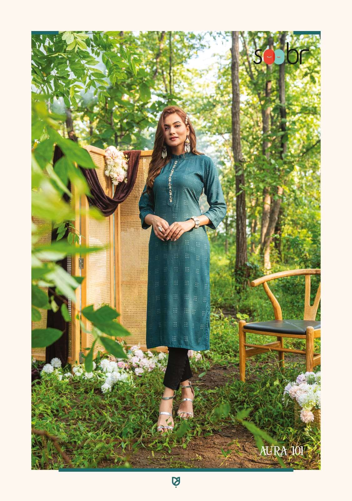 soobr aura fancy casual wear shopping wear kurtis for women 2023