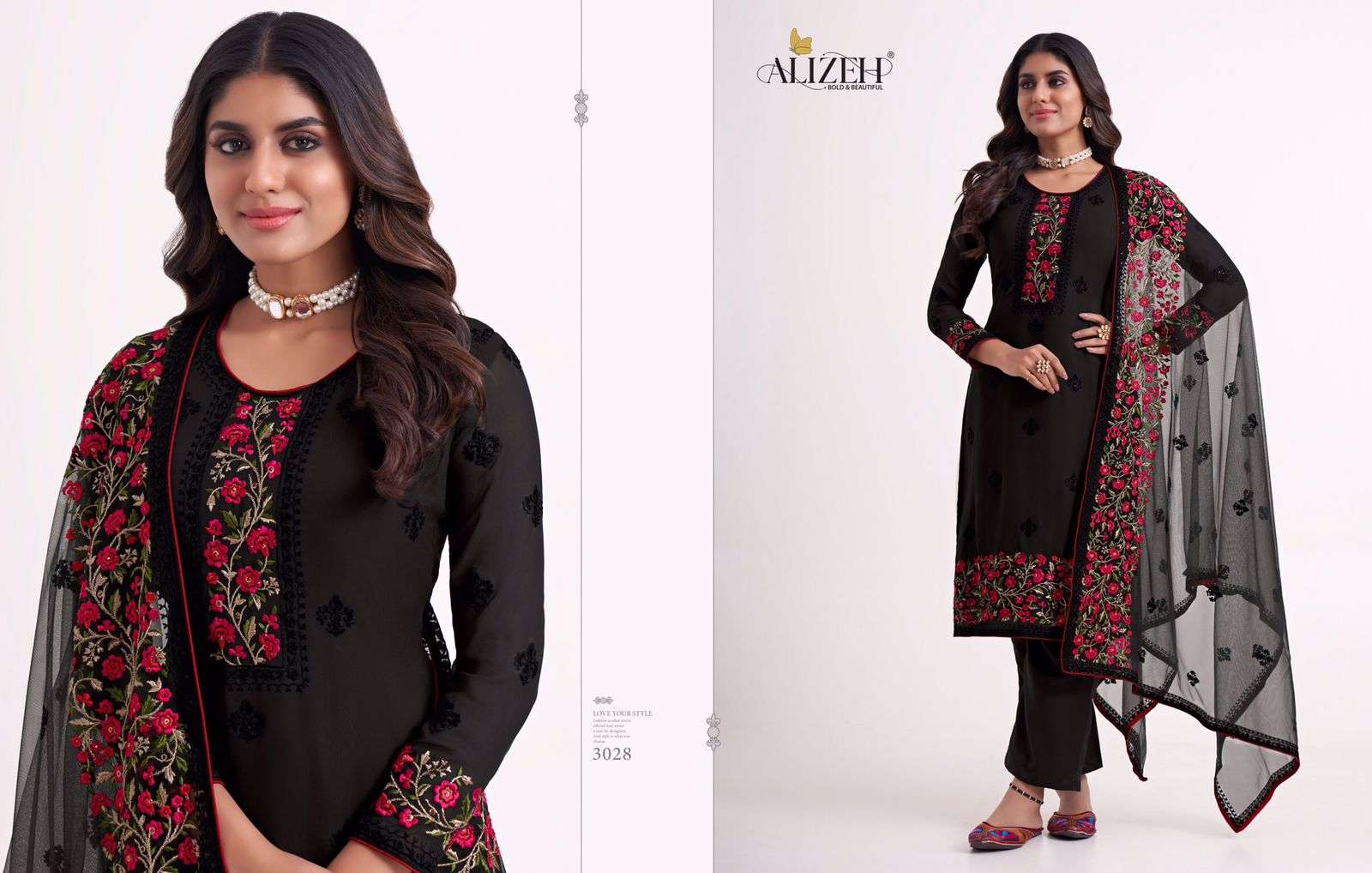 alizeh almora vol 7 stylish heavy dupatta work dresses for women 