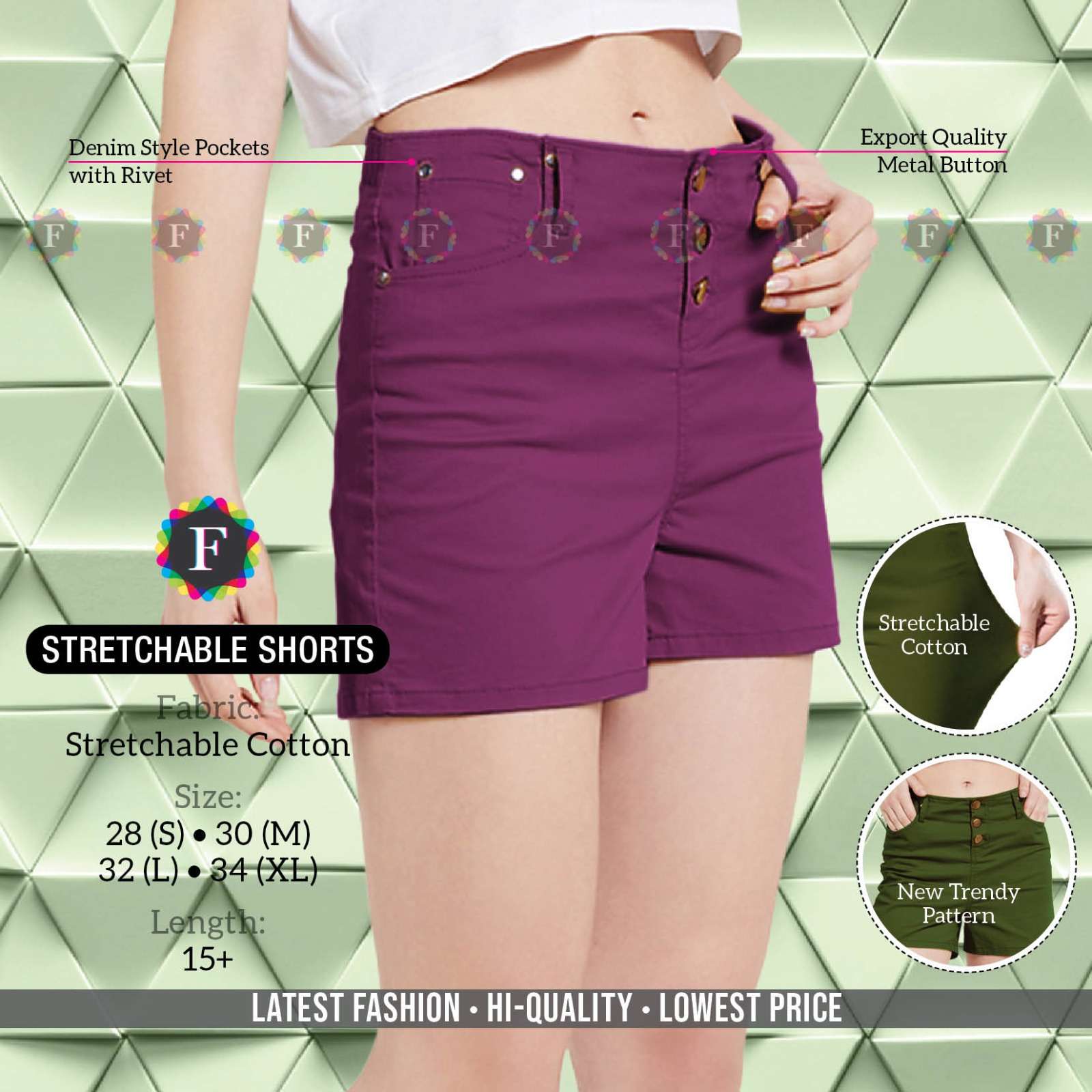 pr strechable shorts cotton quality short for girls 