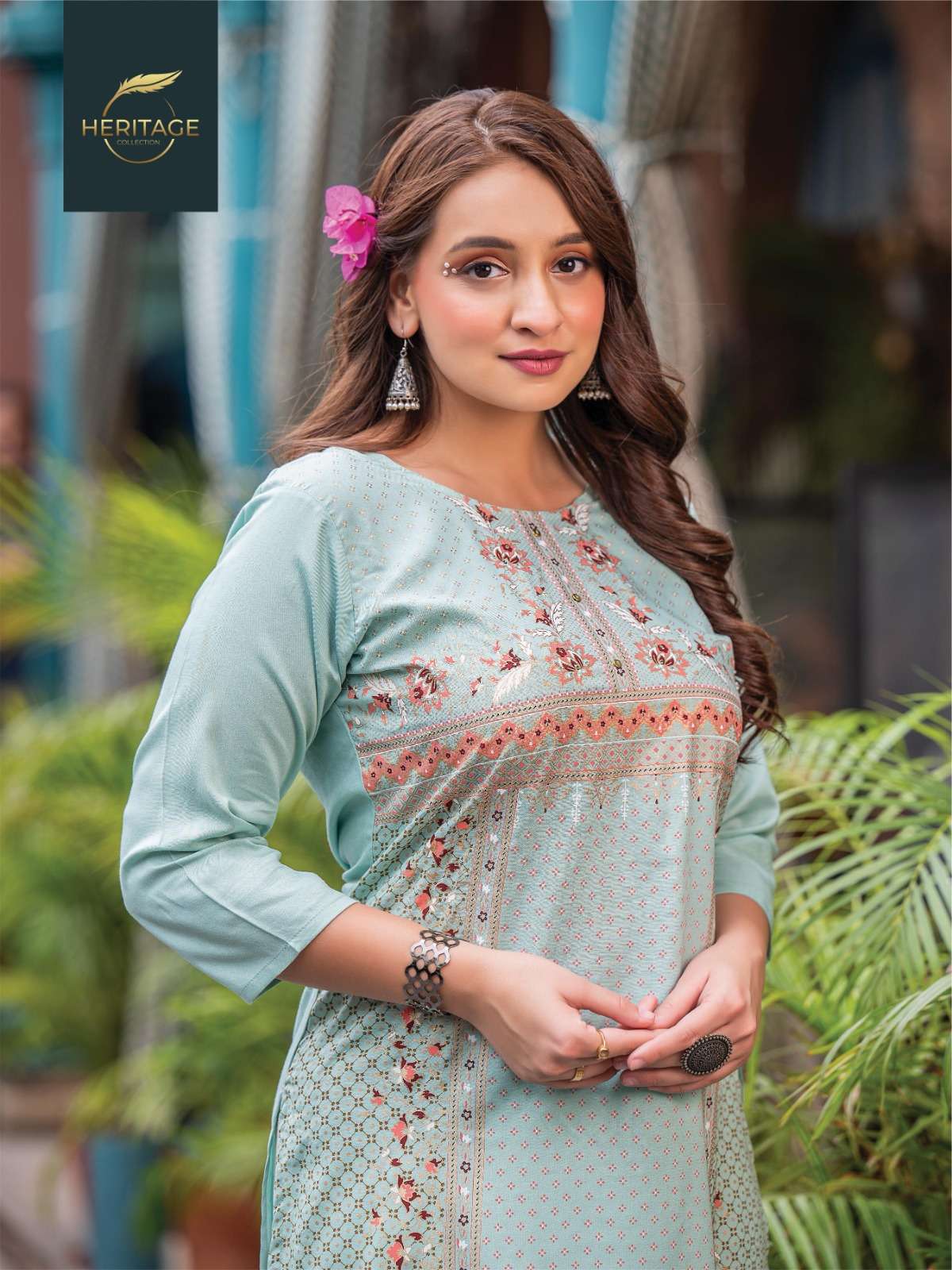 heritage creation classic designer fancy short kurtis wholesale rate 