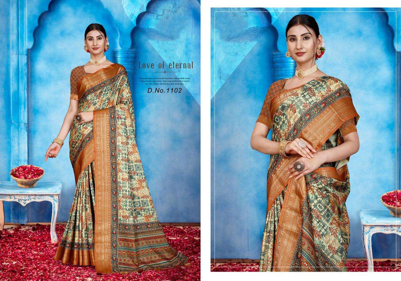 mintorsi heritage digital vol 11 adorable printed saree collection 