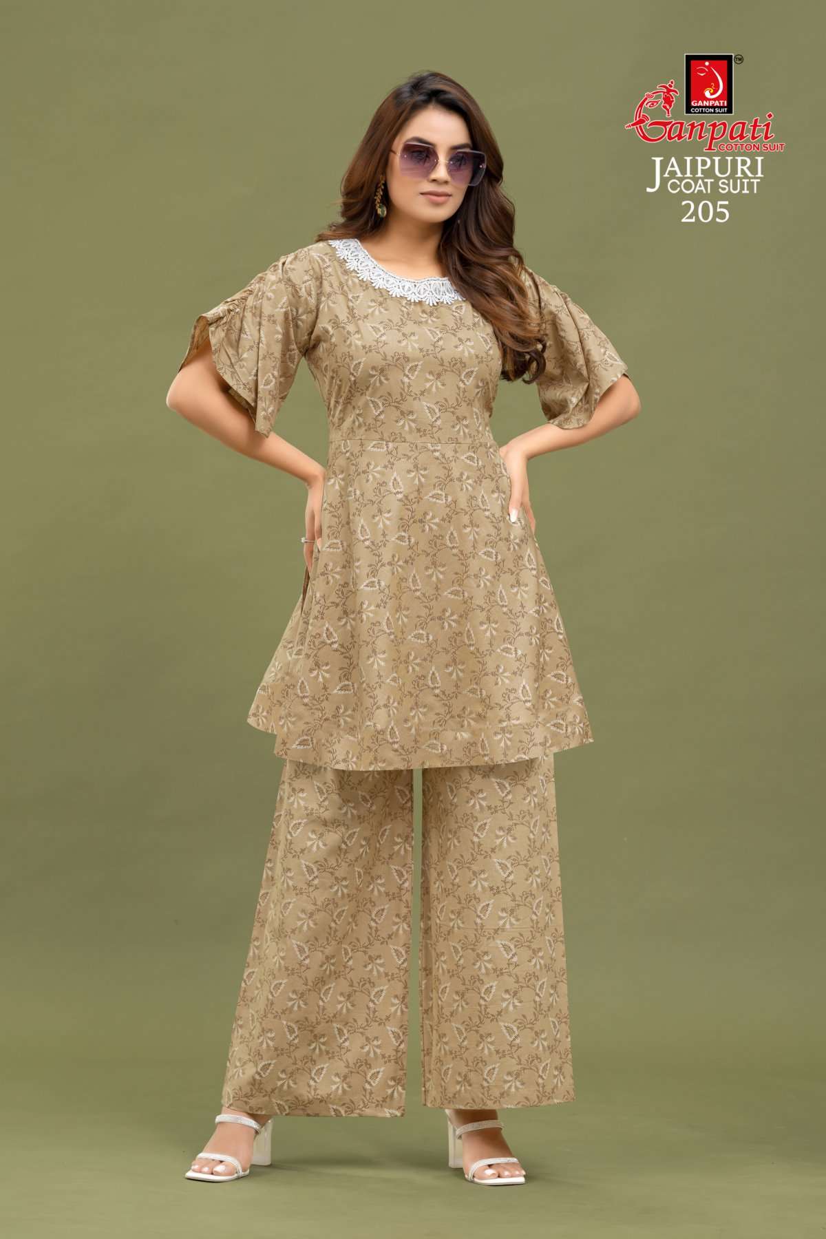 ganpati cotton jaipuri coat suit vol 2 fancy cord set amazing designs tunics with pant 
