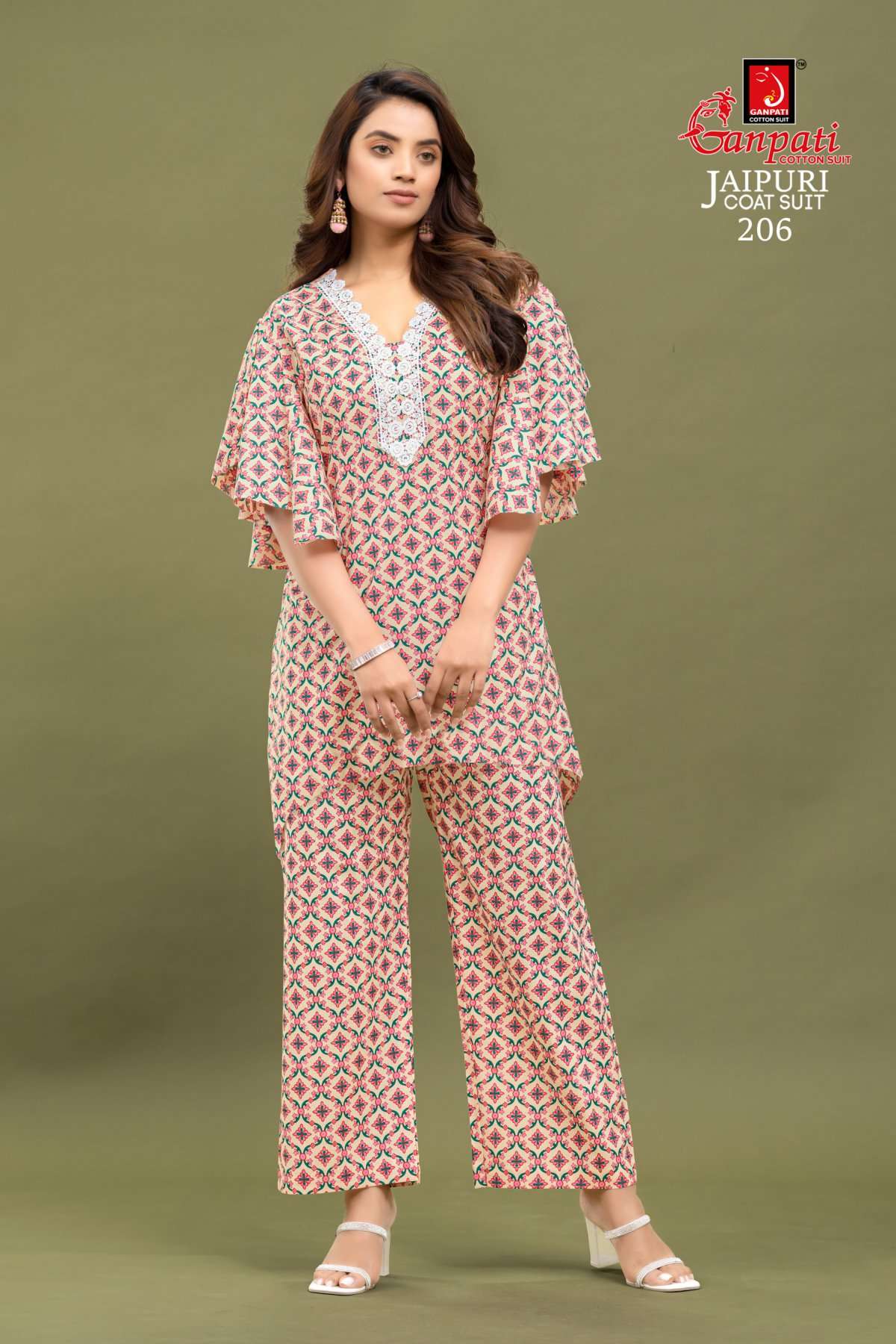 ganpati cotton jaipuri coat suit vol 2 fancy cord set amazing designs tunics with pant 