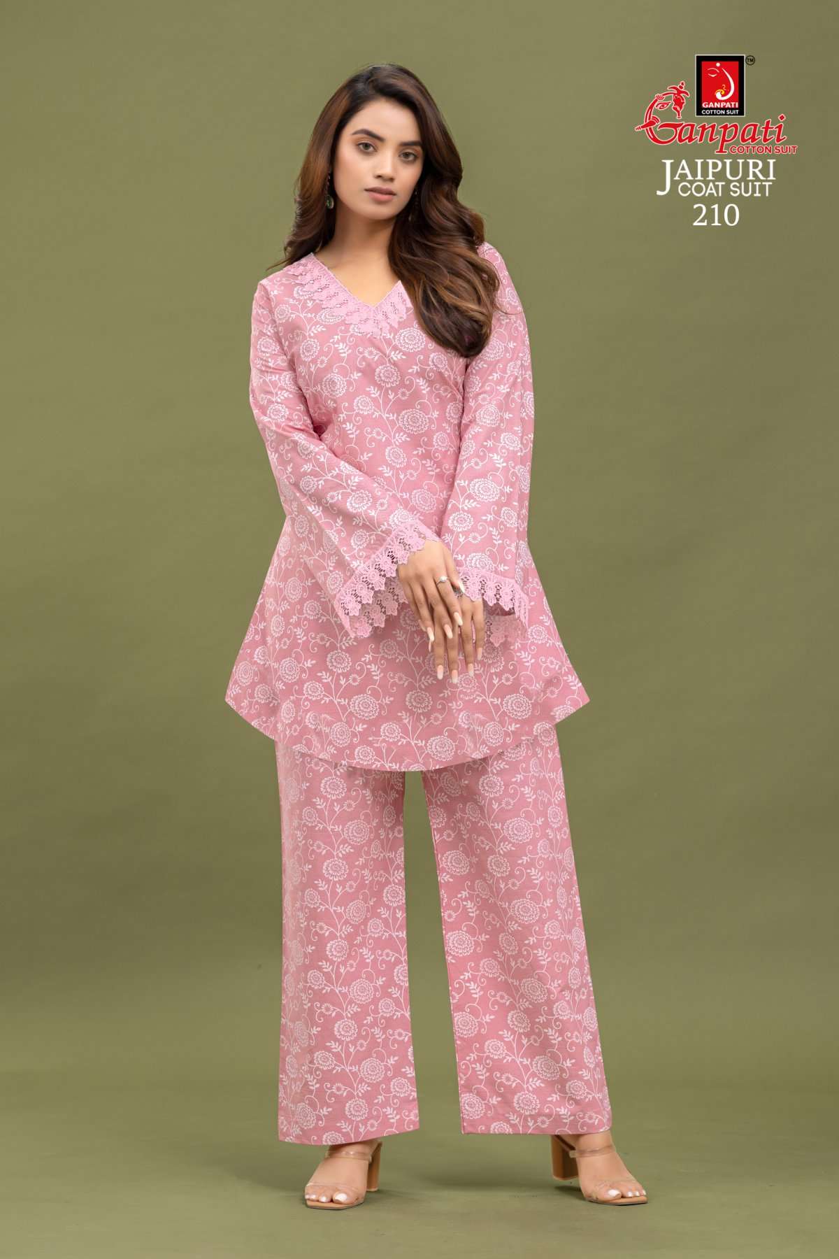 ganpati cotton jaipuri coat suit vol 2 fancy cord set amazing designs tunics with pant 