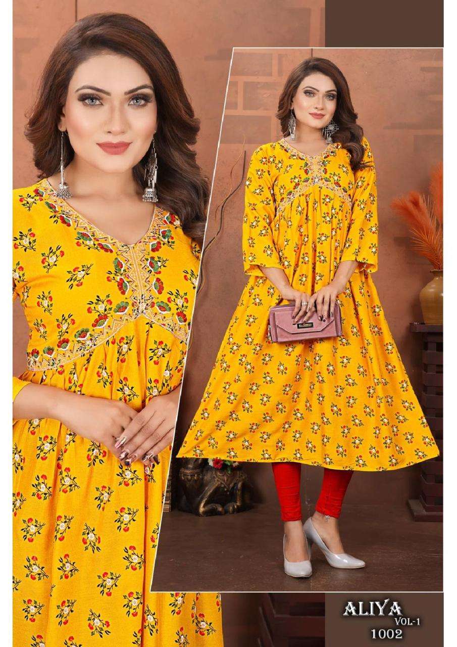 JLF ALIYA VOL.1 RAYON PRINT GHERA ALIYA STYLE WORK GHERA CATALOG