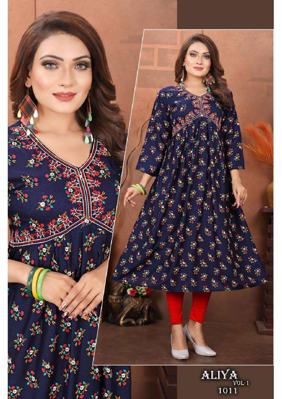JLF ALIYA VOL.1 RAYON PRINT GHERA ALIYA STYLE WORK GHERA CATALOG