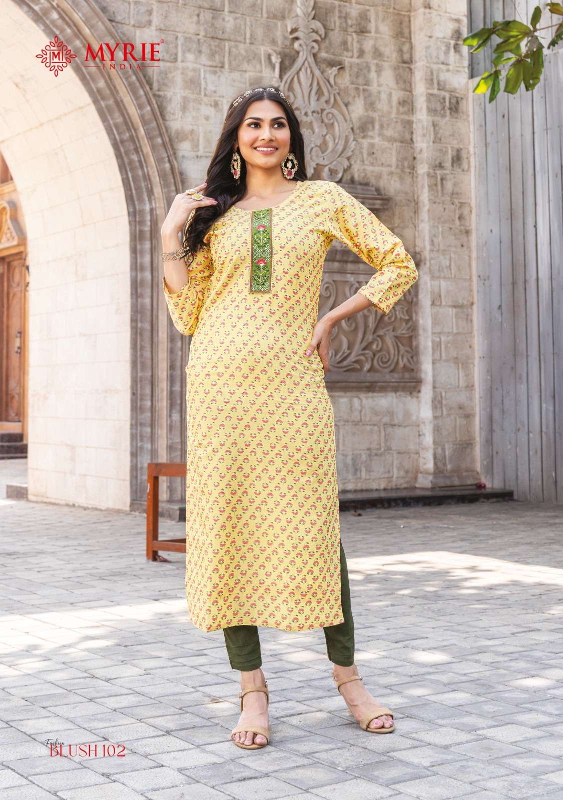 mayree india present fashion blush afforable range adorable printed kurtis catalog