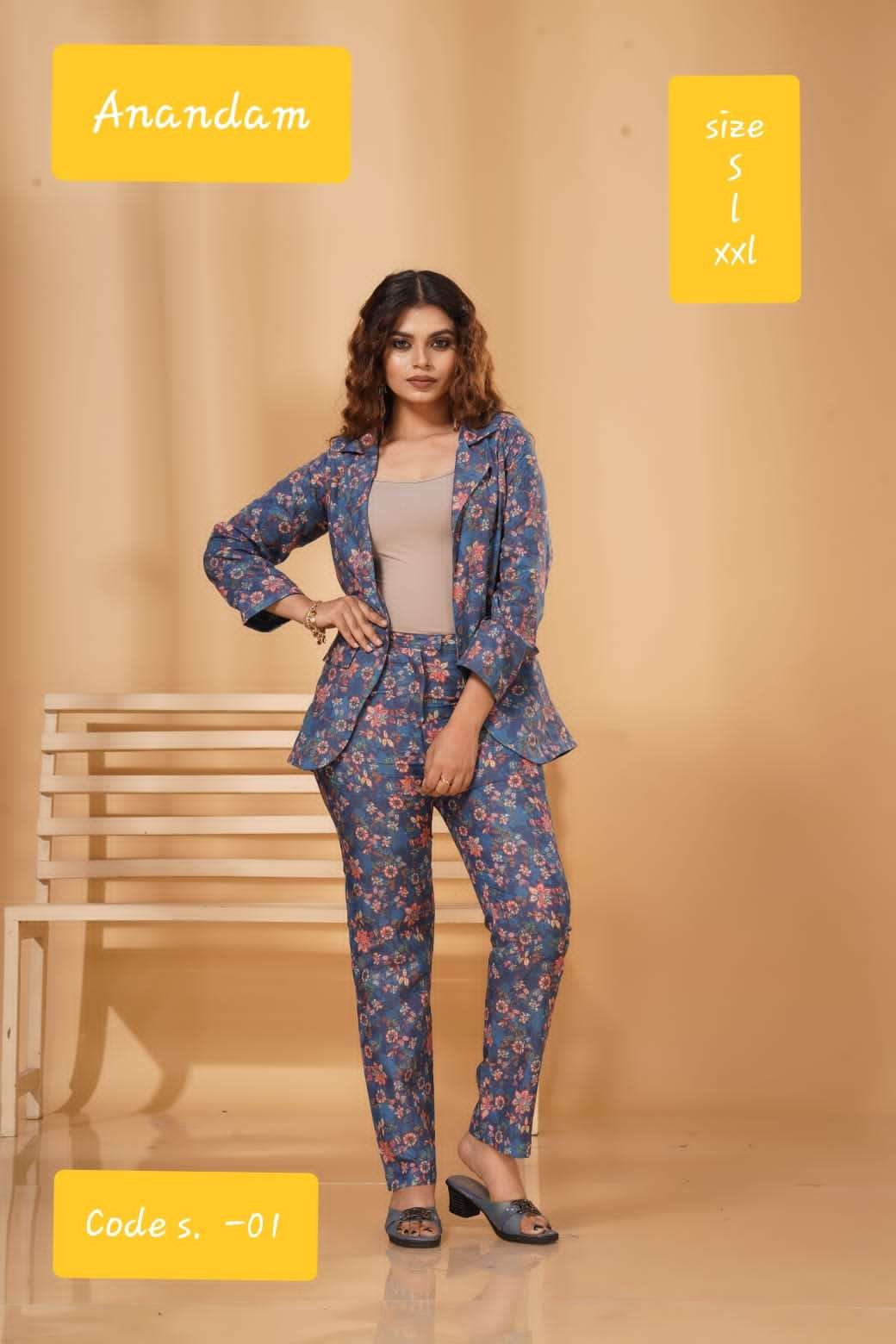 anandam 1-8 designs fancy trendy cord set amazing stitch tunic with pant collection 