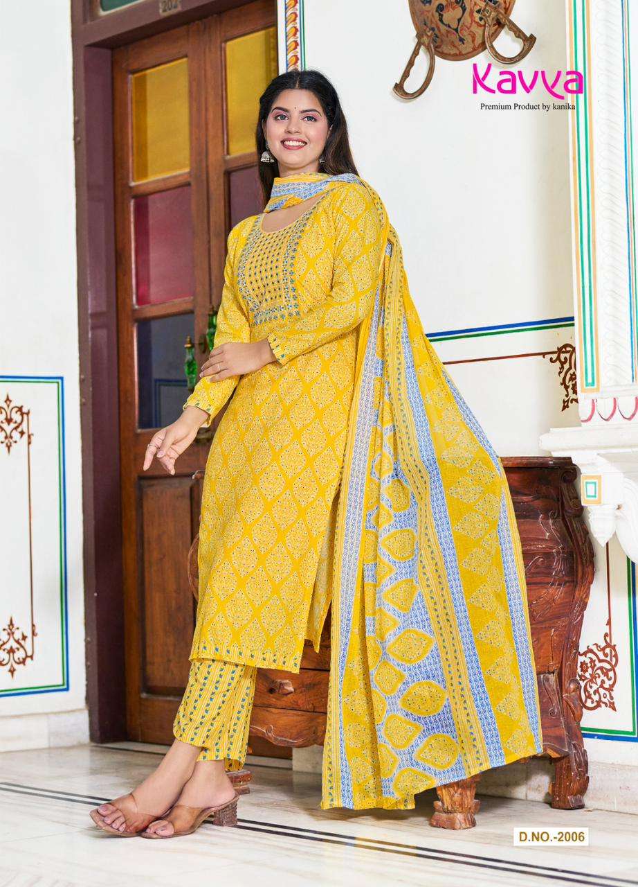 pashmina vol 2 by kavya kanika unique designs neck work kurti with pant and dupatta premium quality catalog 