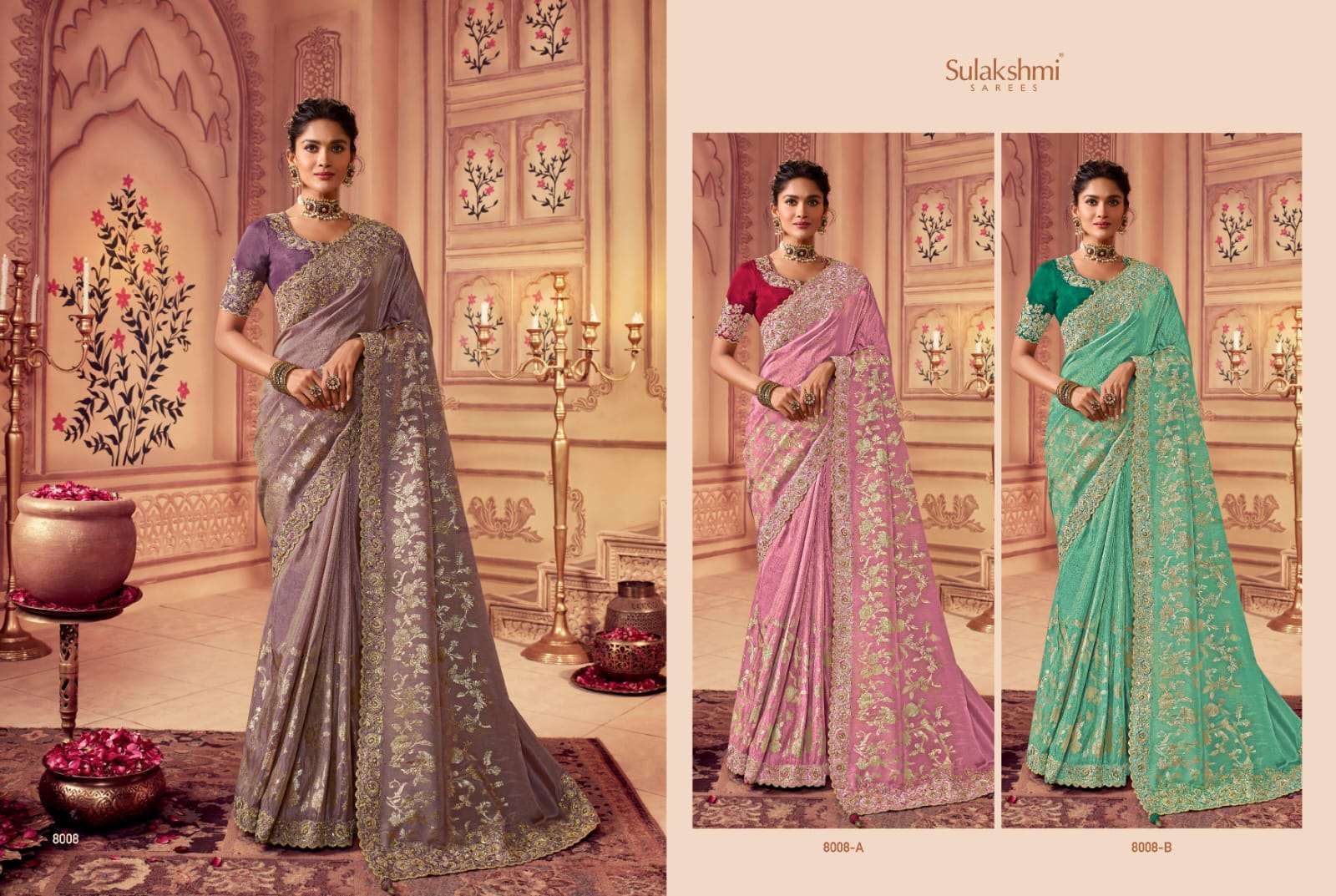 sulakshmi suvarna hit list designer work weadding wear sarees collection 