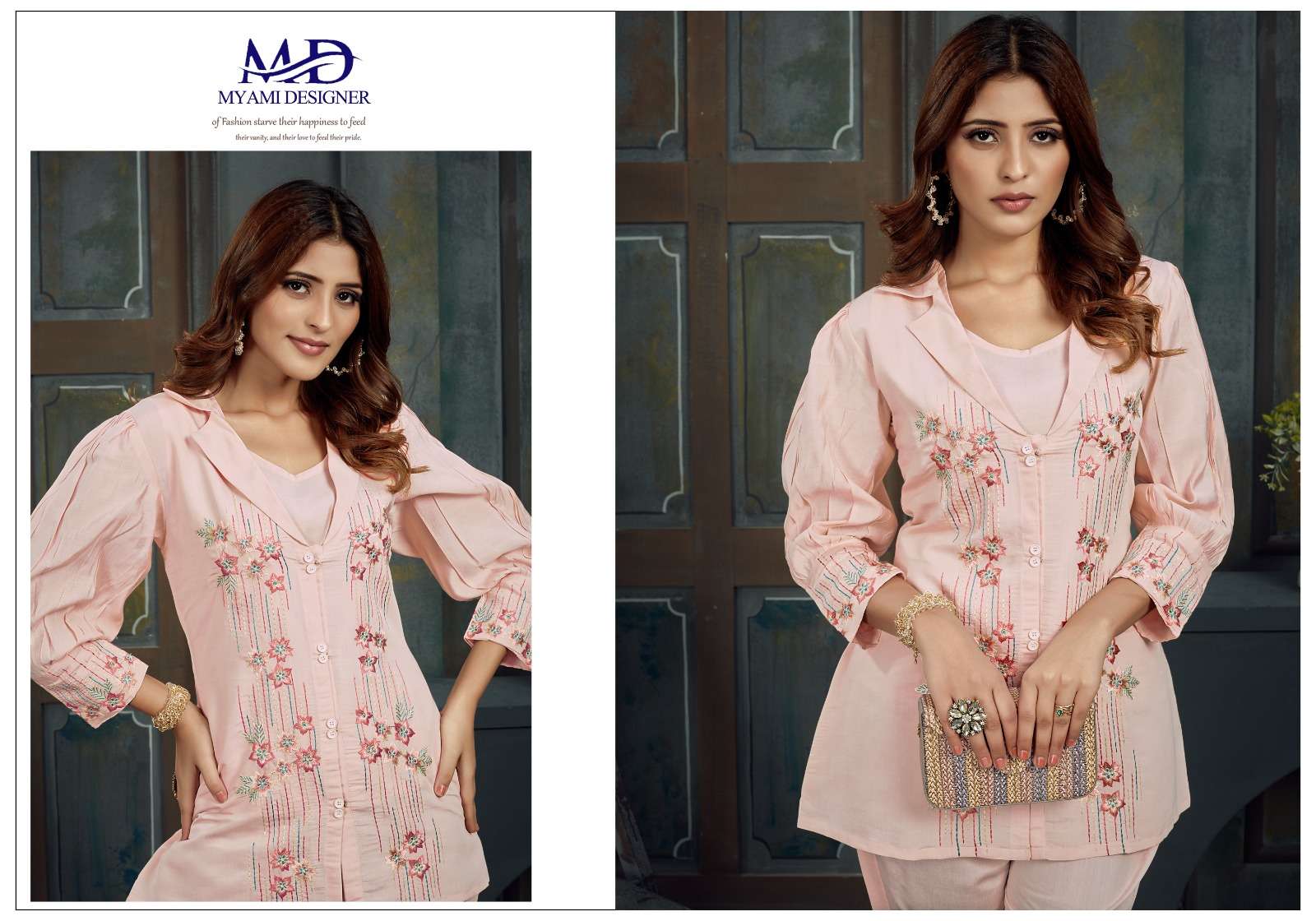 cord sets vol 2 by myami designer beautiful viscose tunic with pant fancy cord set online supplier