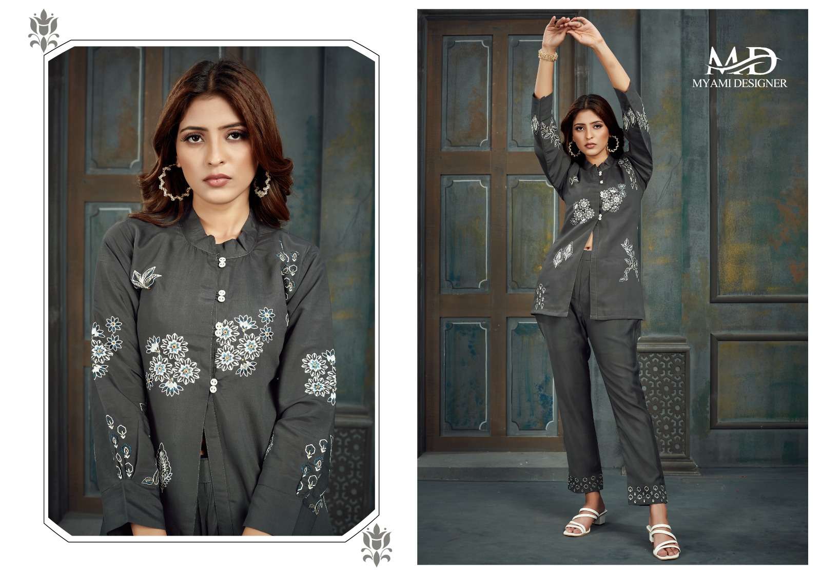 cord sets vol 2 by myami designer beautiful viscose tunic with pant fancy cord set online supplier