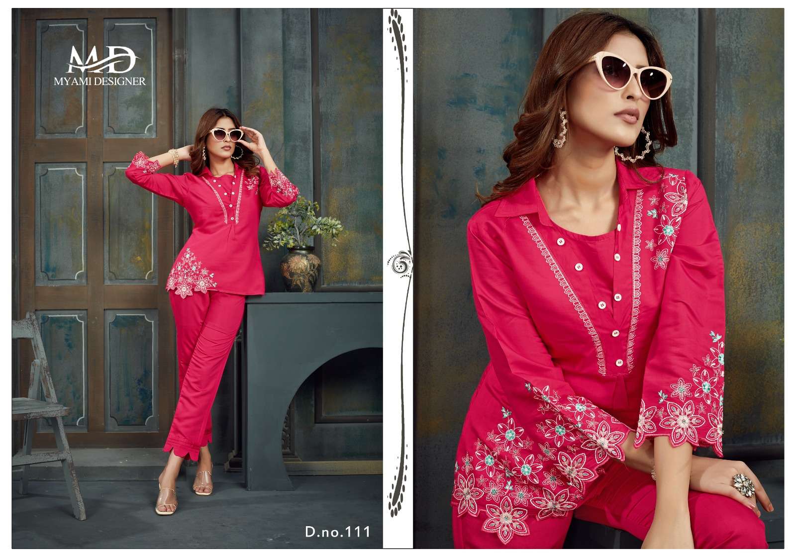 cord sets vol 2 by myami designer beautiful viscose tunic with pant fancy cord set online supplier