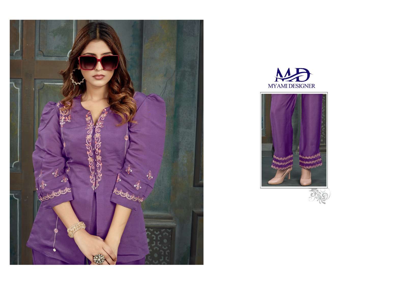 cord sets vol 2 by myami designer beautiful viscose tunic with pant fancy cord set online supplier