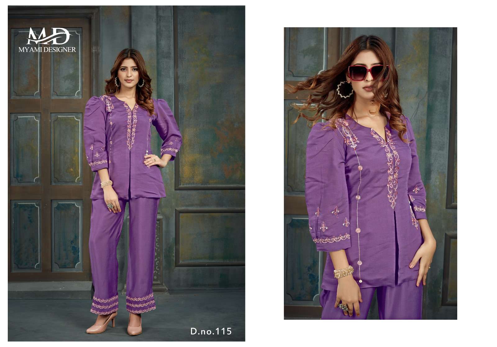 cord sets vol 2 by myami designer beautiful viscose tunic with pant fancy cord set online supplier