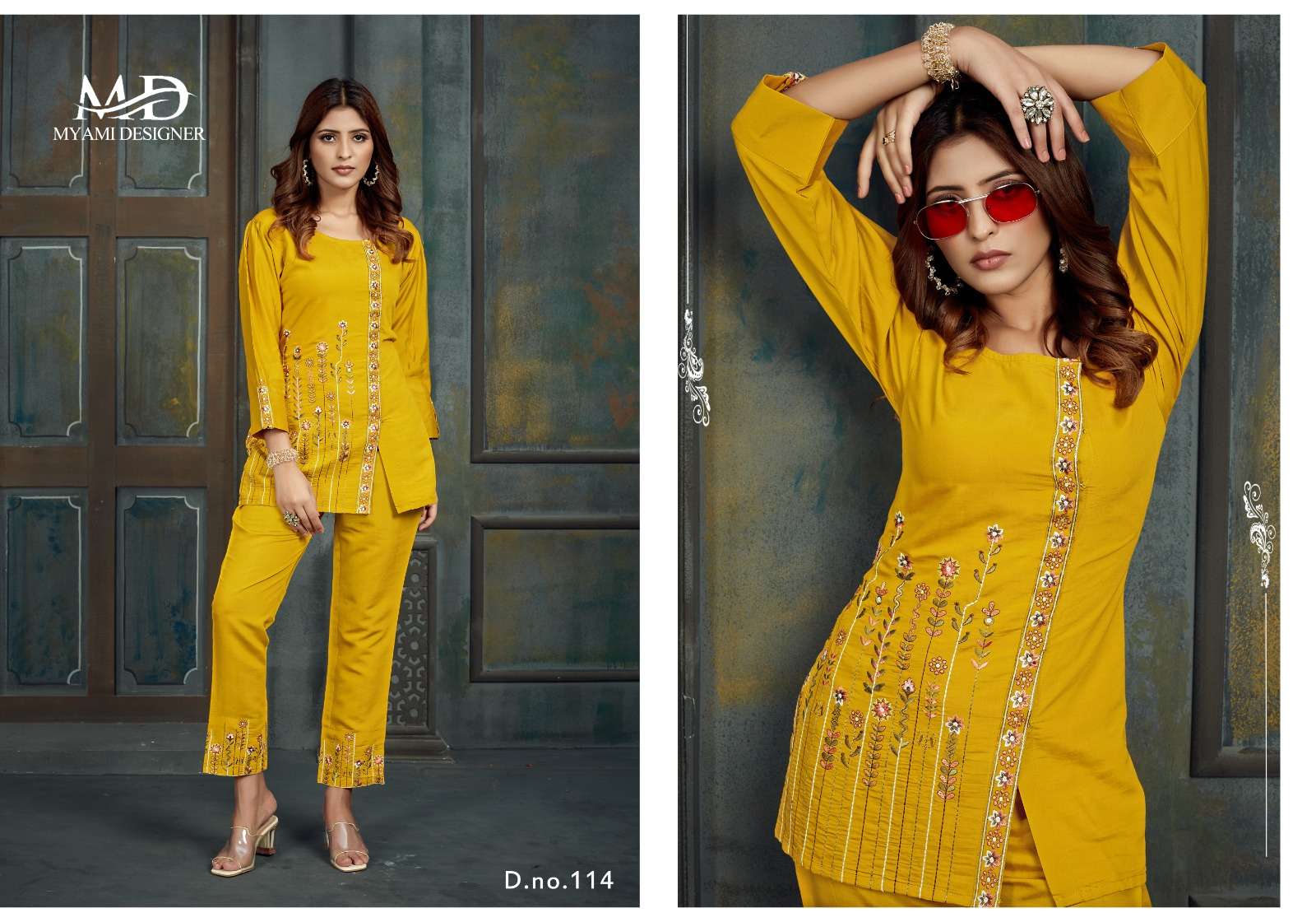 cord sets vol 2 by myami designer beautiful viscose tunic with pant fancy cord set online supplier