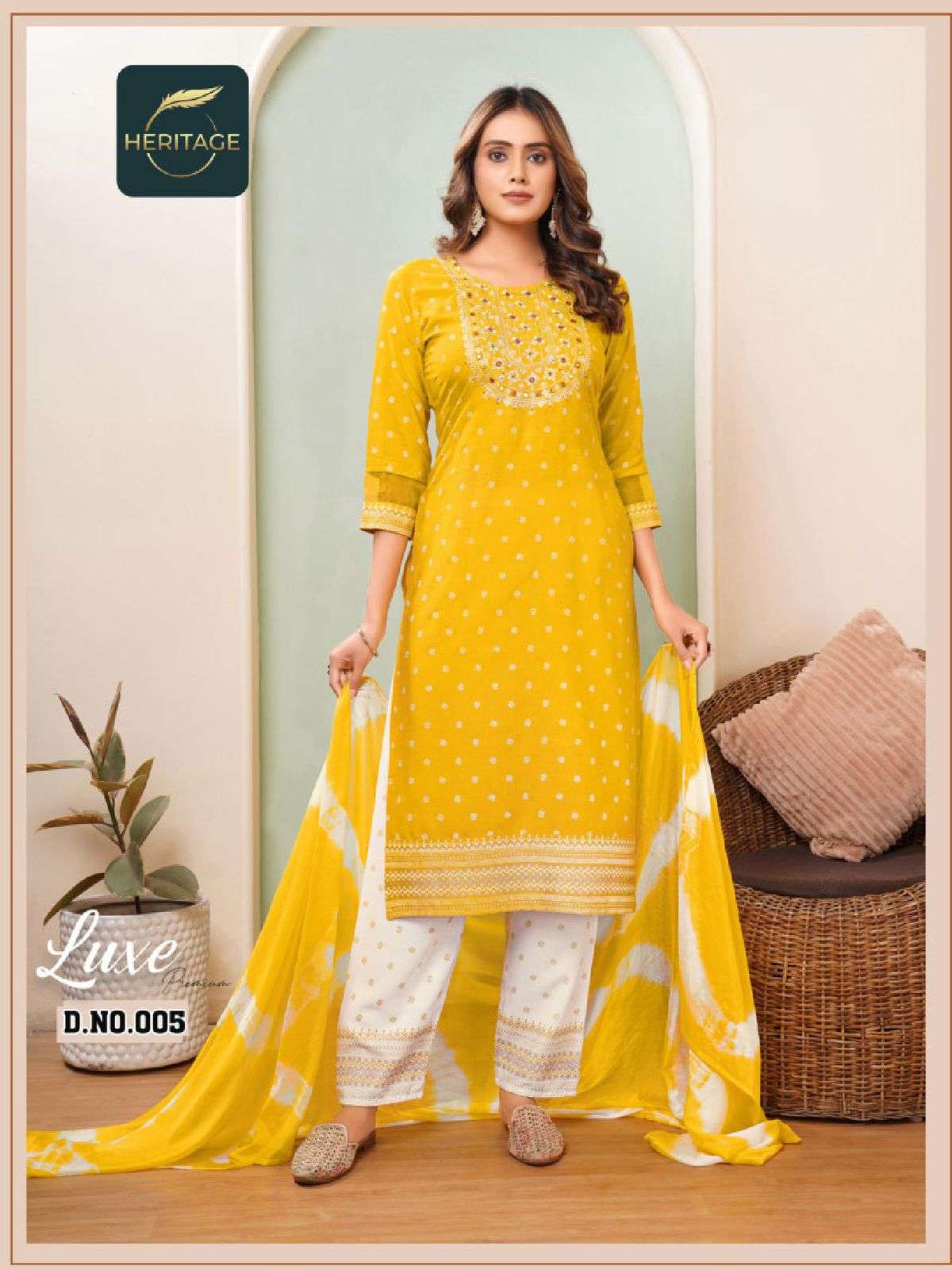 HERITAGE LUXE PREMIUM RAYON & RAYON SLUB READYMADE SUIT CATALOG WHOLESALER BEST RATE