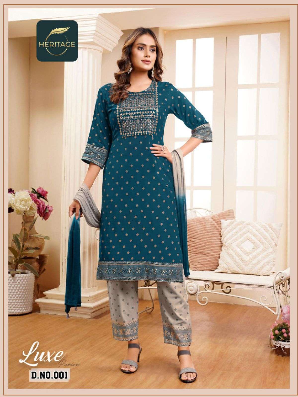 HERITAGE LUXE PREMIUM RAYON & RAYON SLUB READYMADE SUIT CATALOG WHOLESALER BEST RATE