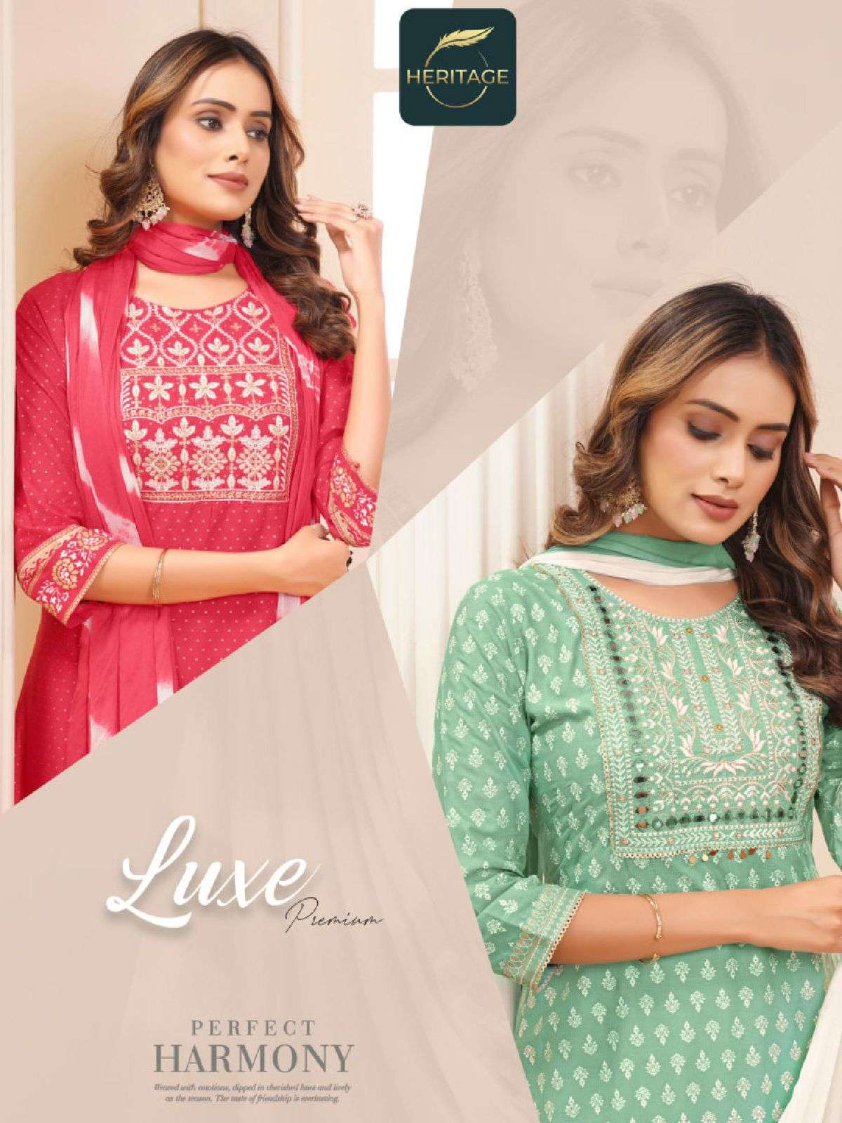 HERITAGE LUXE PREMIUM RAYON & RAYON SLUB READYMADE SUIT CATALOG WHOLESALER BEST RATE