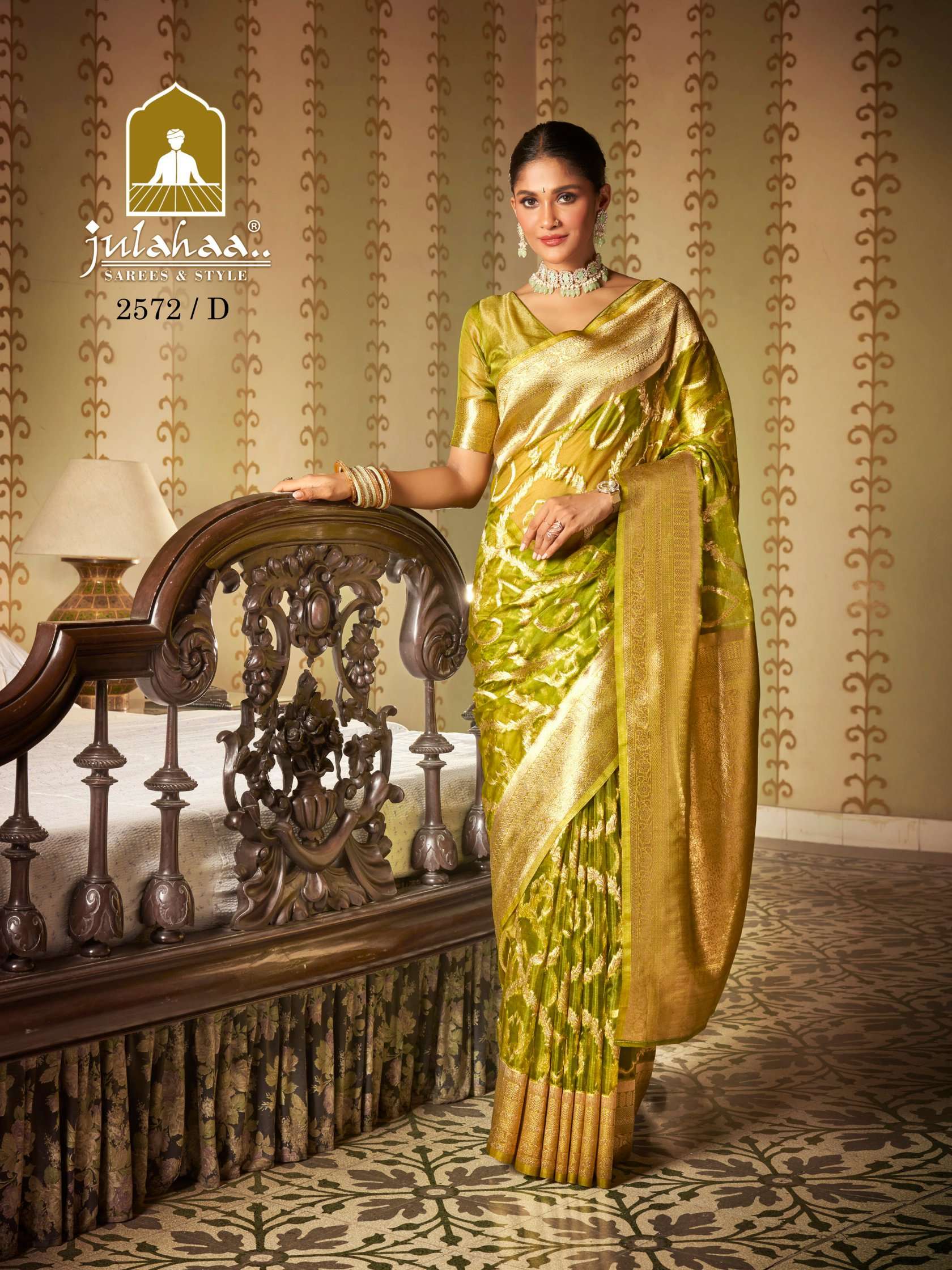 julahaa 2572 designs festive wear organza silk saree catalog