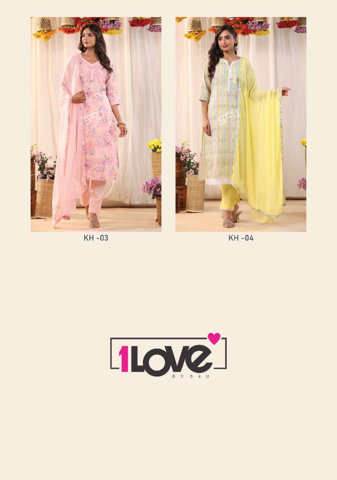 khwaab by 1love by s4u fancy beautiful colors readymade salwar suits catalog