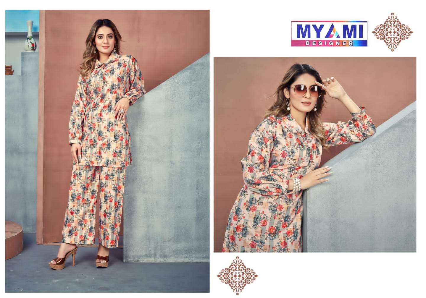 myami designer cord sets vol 1 amazing designs tunics with pant fancy cord set catalog