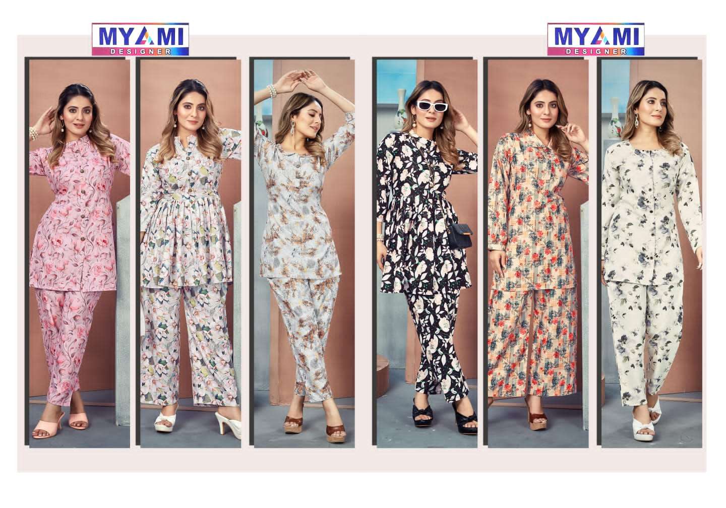 myami designer cord sets vol 1 amazing designs tunics with pant fancy cord set catalog