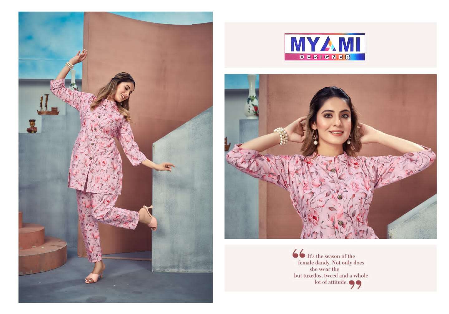 myami designer cord sets vol 1 amazing designs tunics with pant fancy cord set catalog