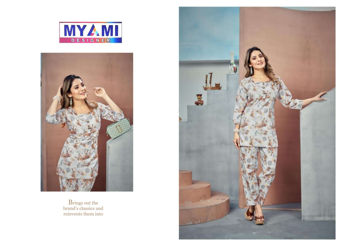 myami designer cord sets vol 1 amazing designs tunics with pant fancy cord set catalog