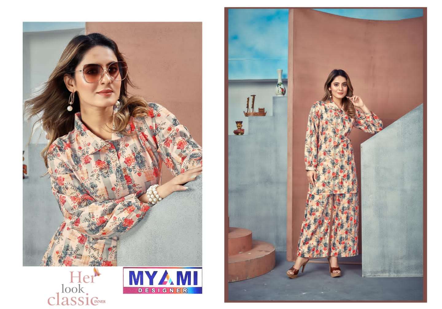 myami designer cord sets vol 1 amazing designs tunics with pant fancy cord set catalog