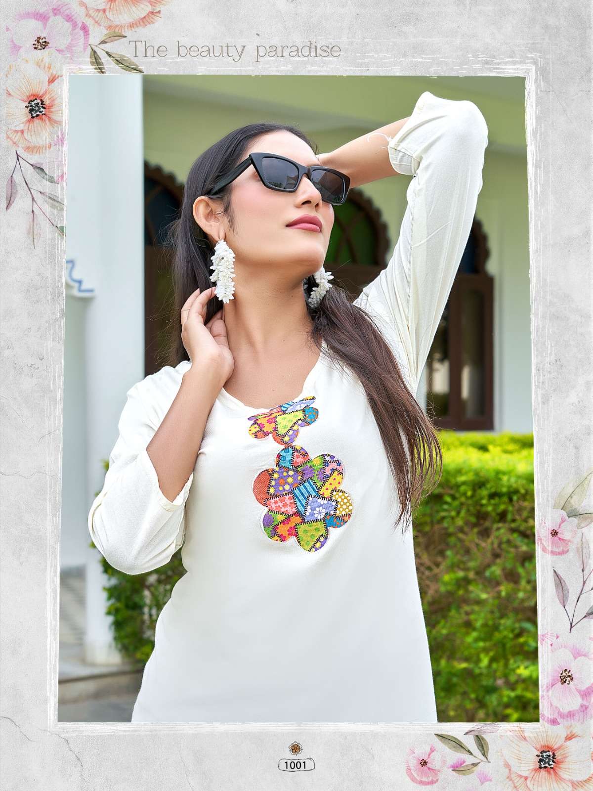 smylee present top girl fancy rayon stitch short tops catalog