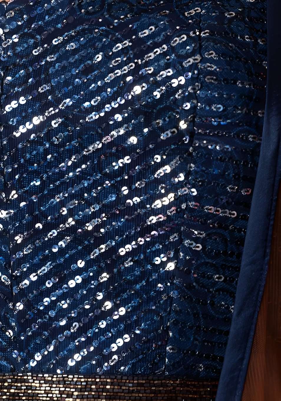 arya design adnc129 sequin work navy blue color readymade single lehenga choli