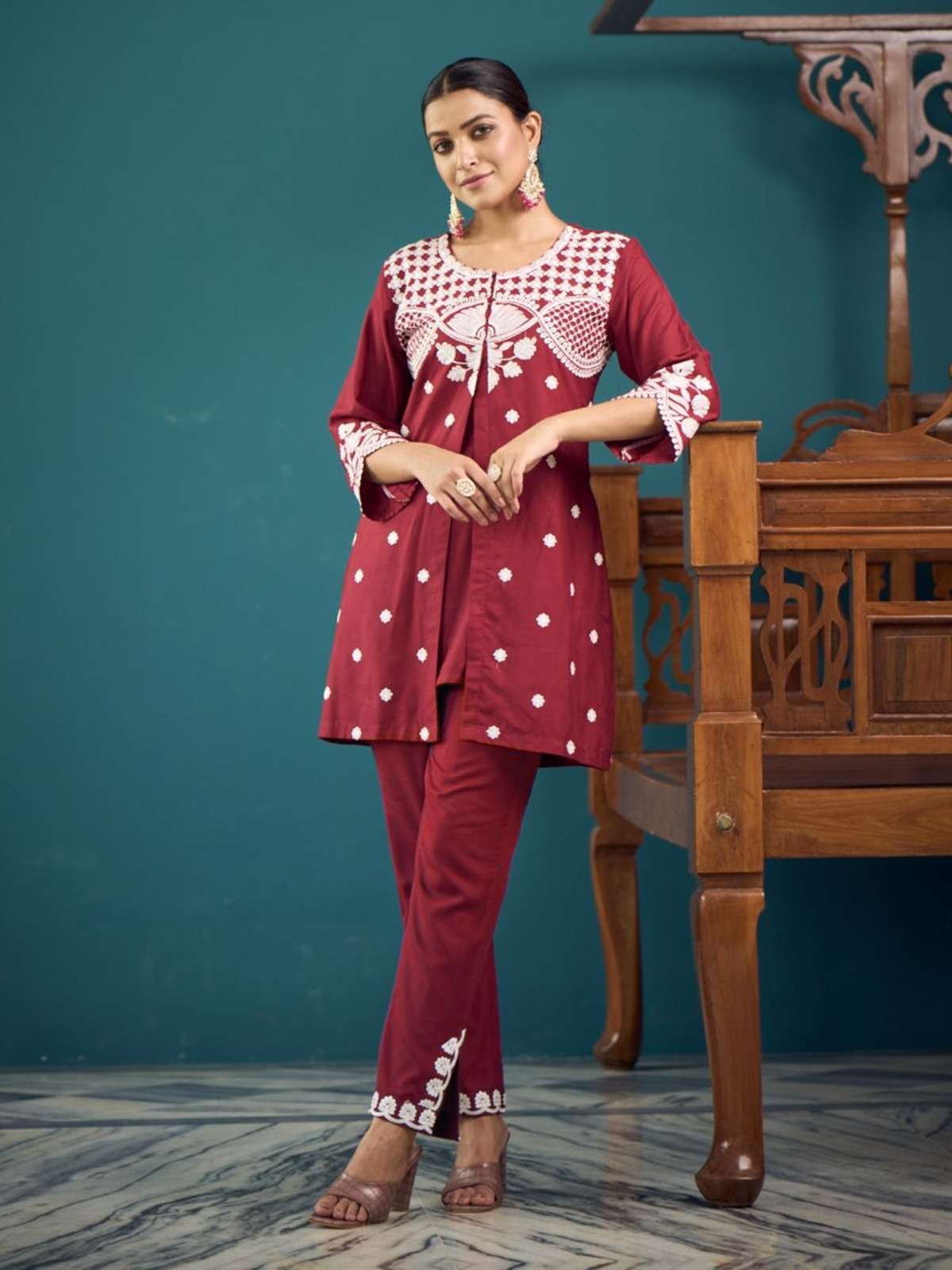 myami designer present sara fancy cord set designer tunic with pant catalog