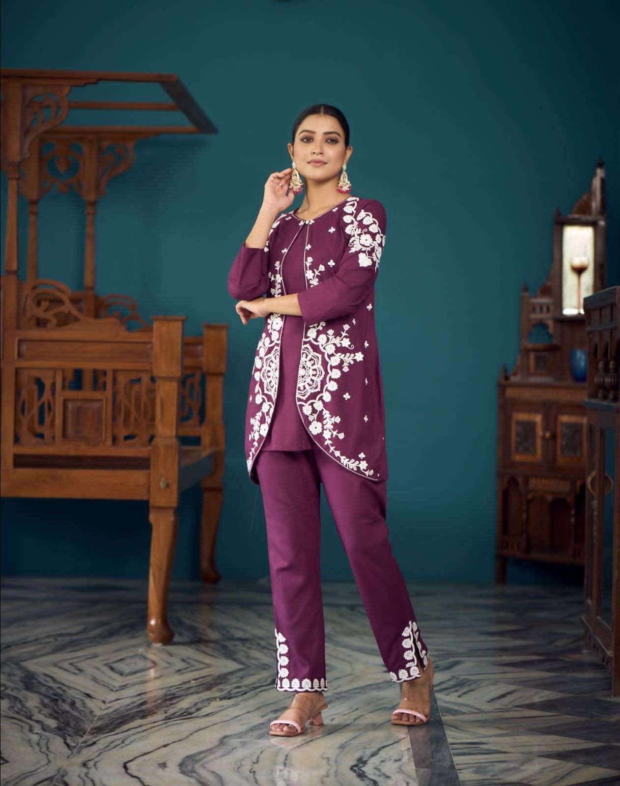 myami designer present sara fancy cord set designer tunic with pant catalog