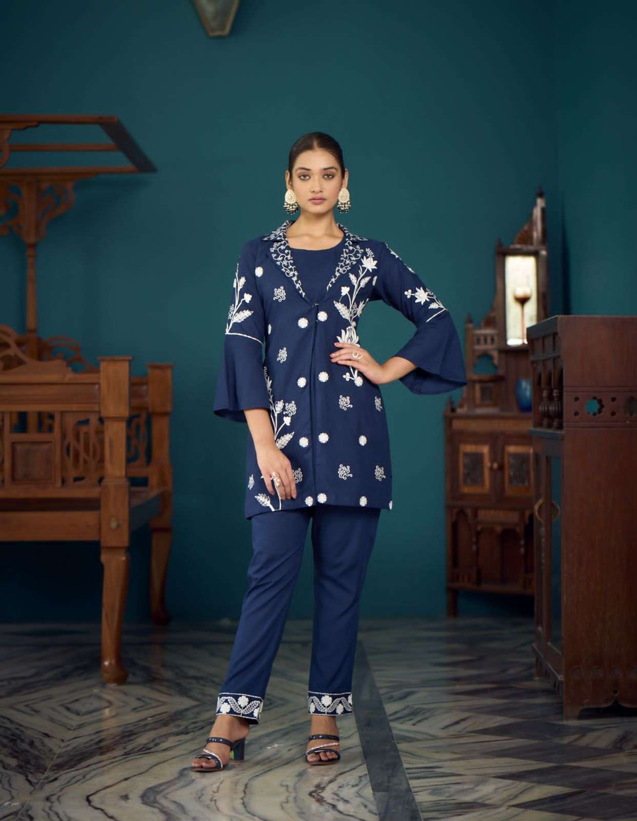 myami designer present sara fancy cord set designer tunic with pant catalog