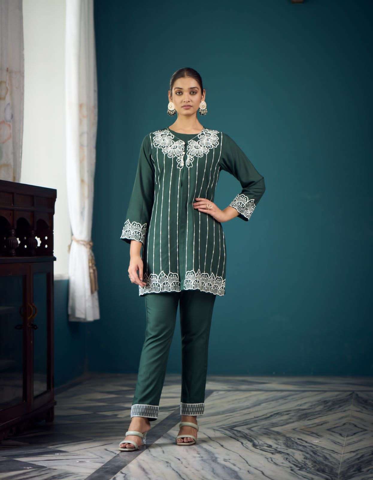 myami designer present sara fancy cord set designer tunic with pant catalog